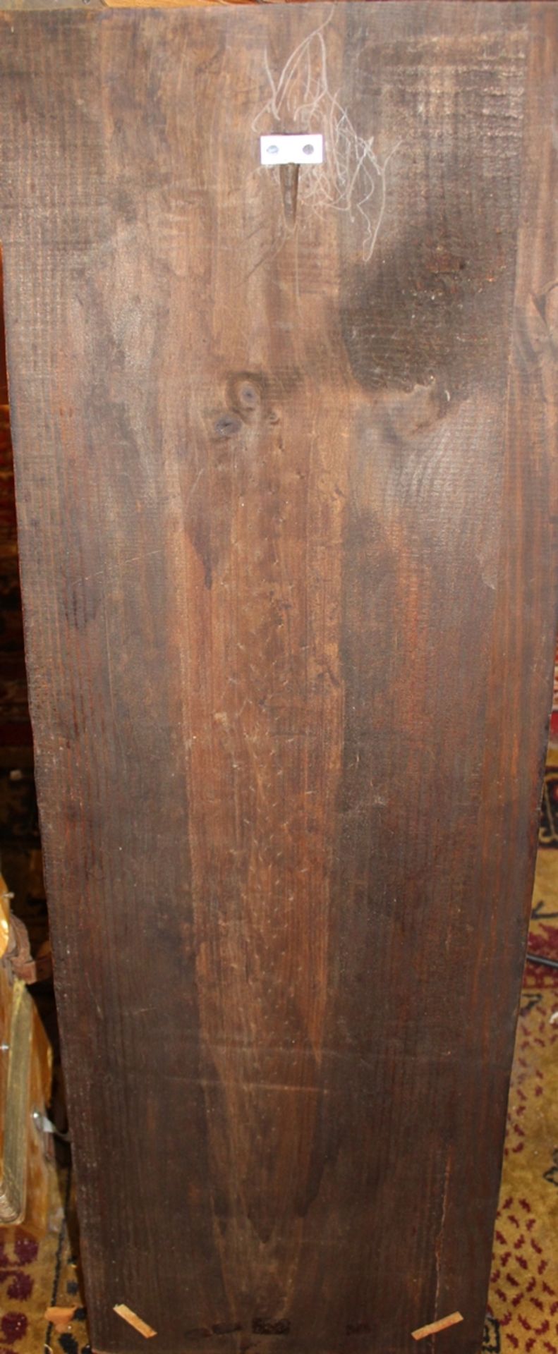 grosse Holzschnitzerei "Hl. Georg", ca. 94x30 cm - Bild 3 aus 3