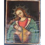 Victor Navarro, christl. Motiv Madonna mit Kind, Öl/Leinen, wohl 19.Jhd?, ca. 53x41 cm