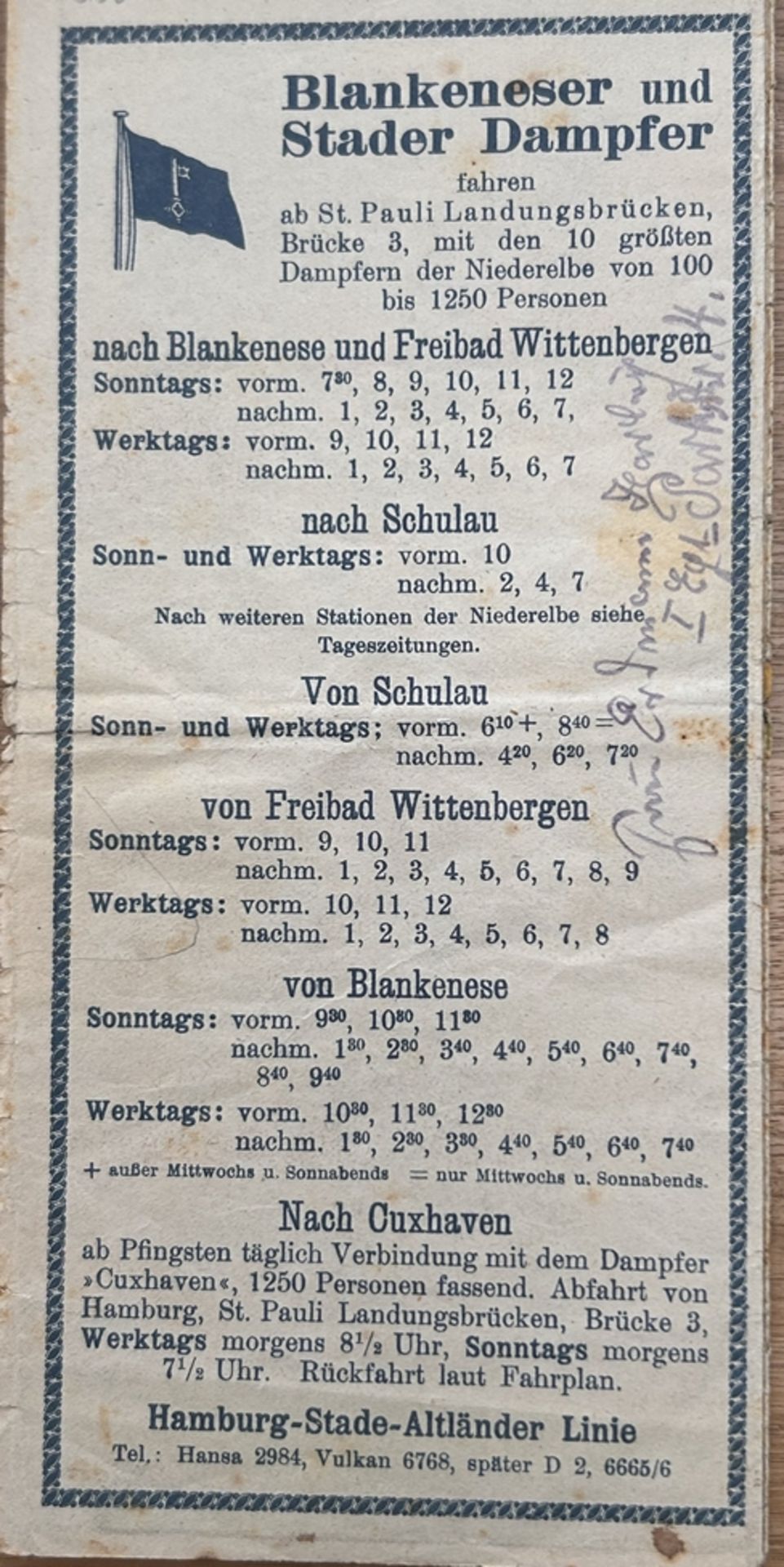 Plan von Carl Hagenbeck Tiergarten, Stellingen. Faltplan um 1910?, etwas fleckig, 21x10 cm - Bild 2 aus 9