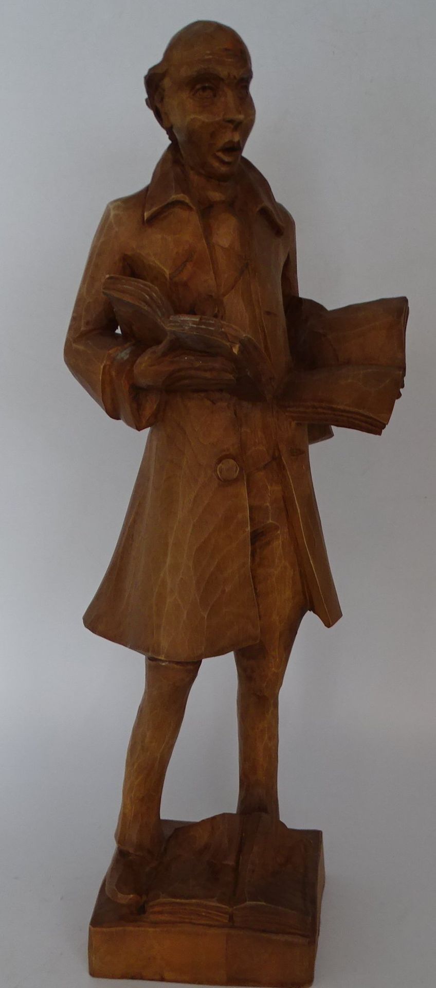 Holzskulptur "Lehrer", H-48 cm
