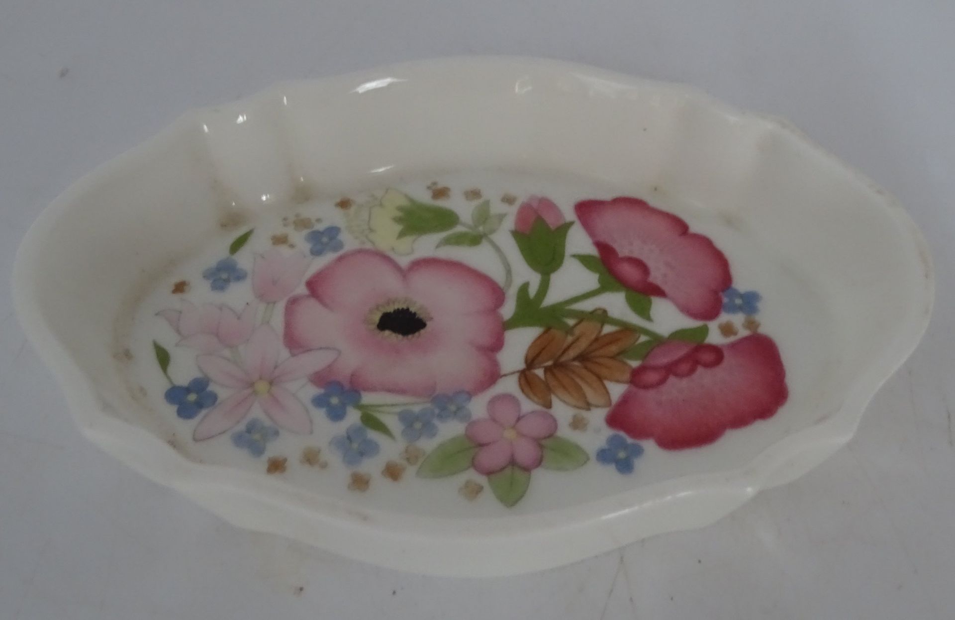 kl. ovale Schale "Wedgwood" Meadow sweet, 13x9 cm