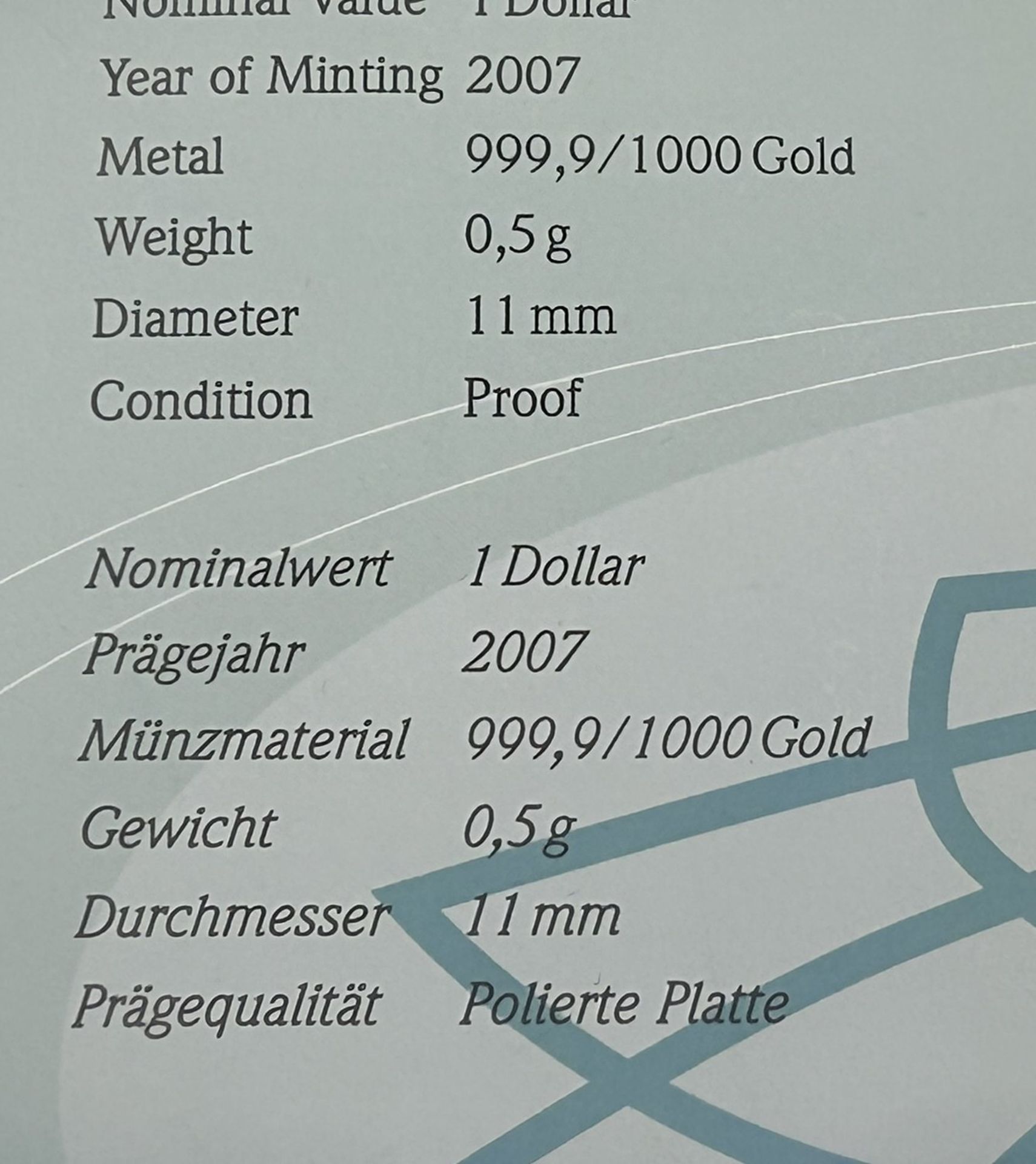 4 Goldmünzen , 50 Jahre römische Verträge, in 1000 Auflage, mit Zertifikat, je 0,5 gr., Gold-999 - Bild 4 aus 4