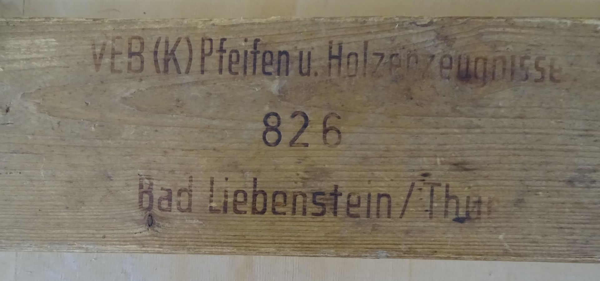 gr. Zigarrenbrett, 2 teilig, 55x9 cm, VEB Bad Liebenstein, Thüringen - Bild 4 aus 7