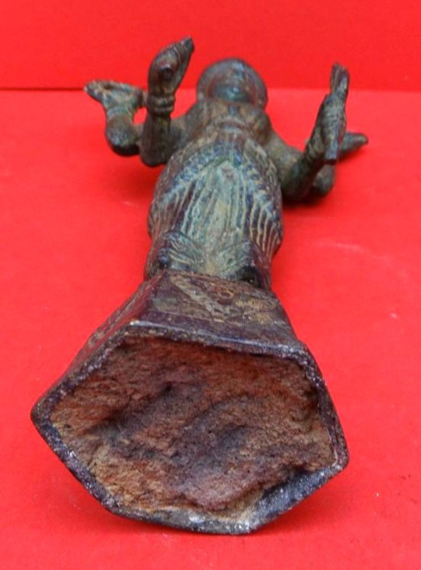 Bronze-Gottheit, China/Tibet?, H-23 cm - Bild 5 aus 5