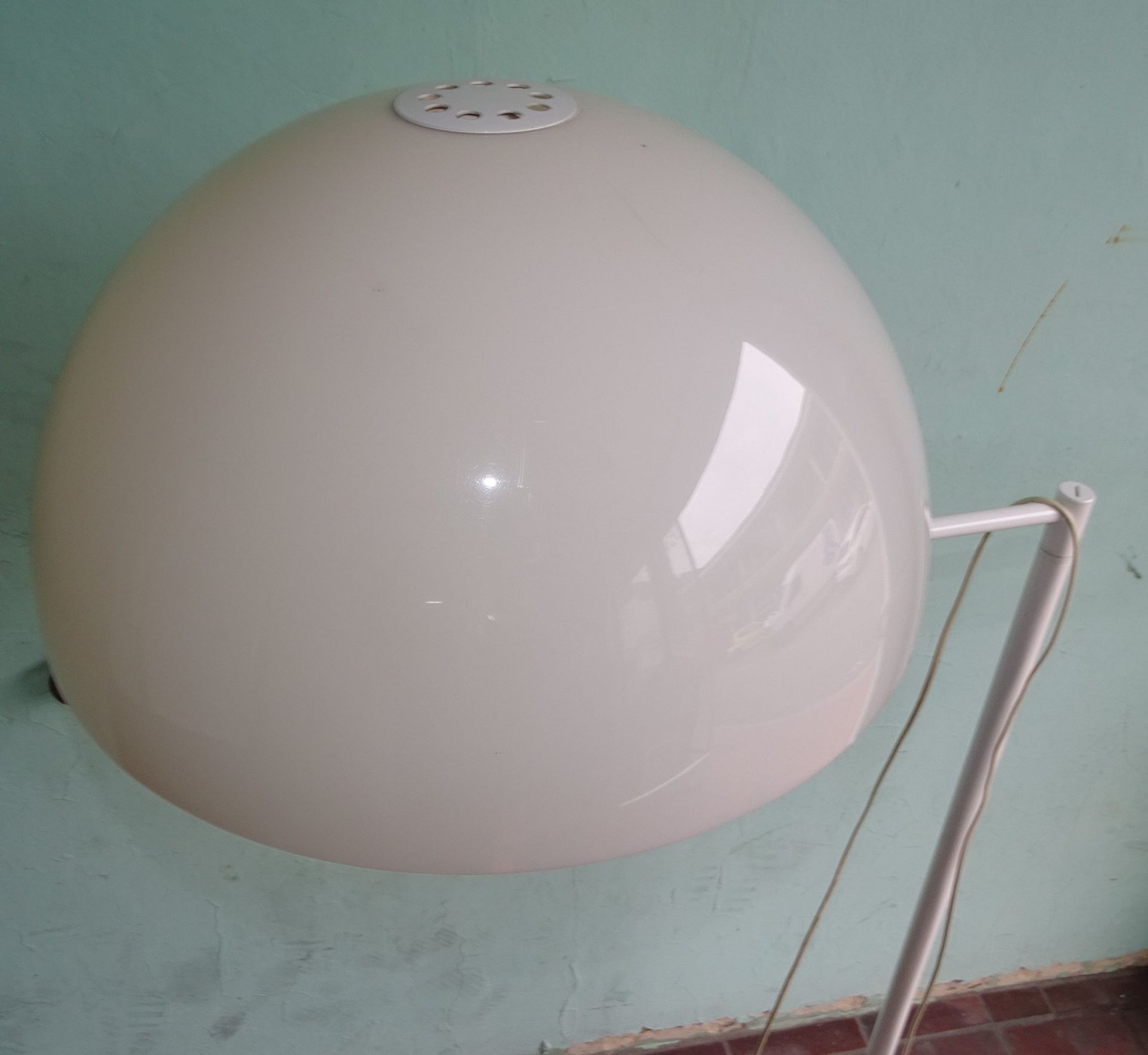 Designer Pilz Lampe, Swisslamp, schwenkbar, Kunststoffca. 150 cmschirm, H- - Bild 2 aus 4