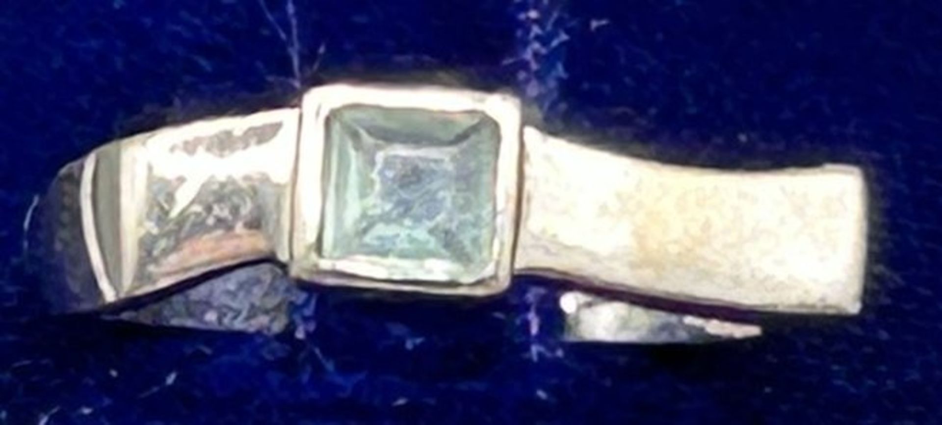 Silberring-925- mit hellblauen Stein, RG 56, 2,5 gr.