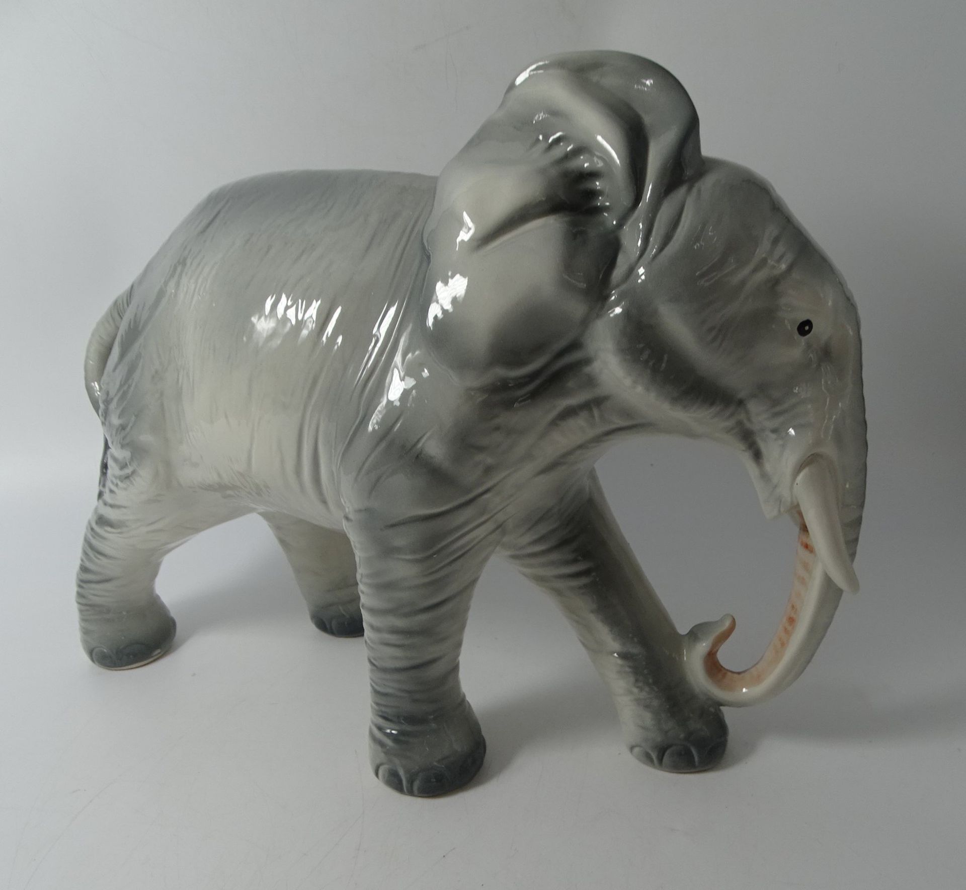 grosser Keramik Elefant, H-25 cm, L-35 cm - Bild 3 aus 4