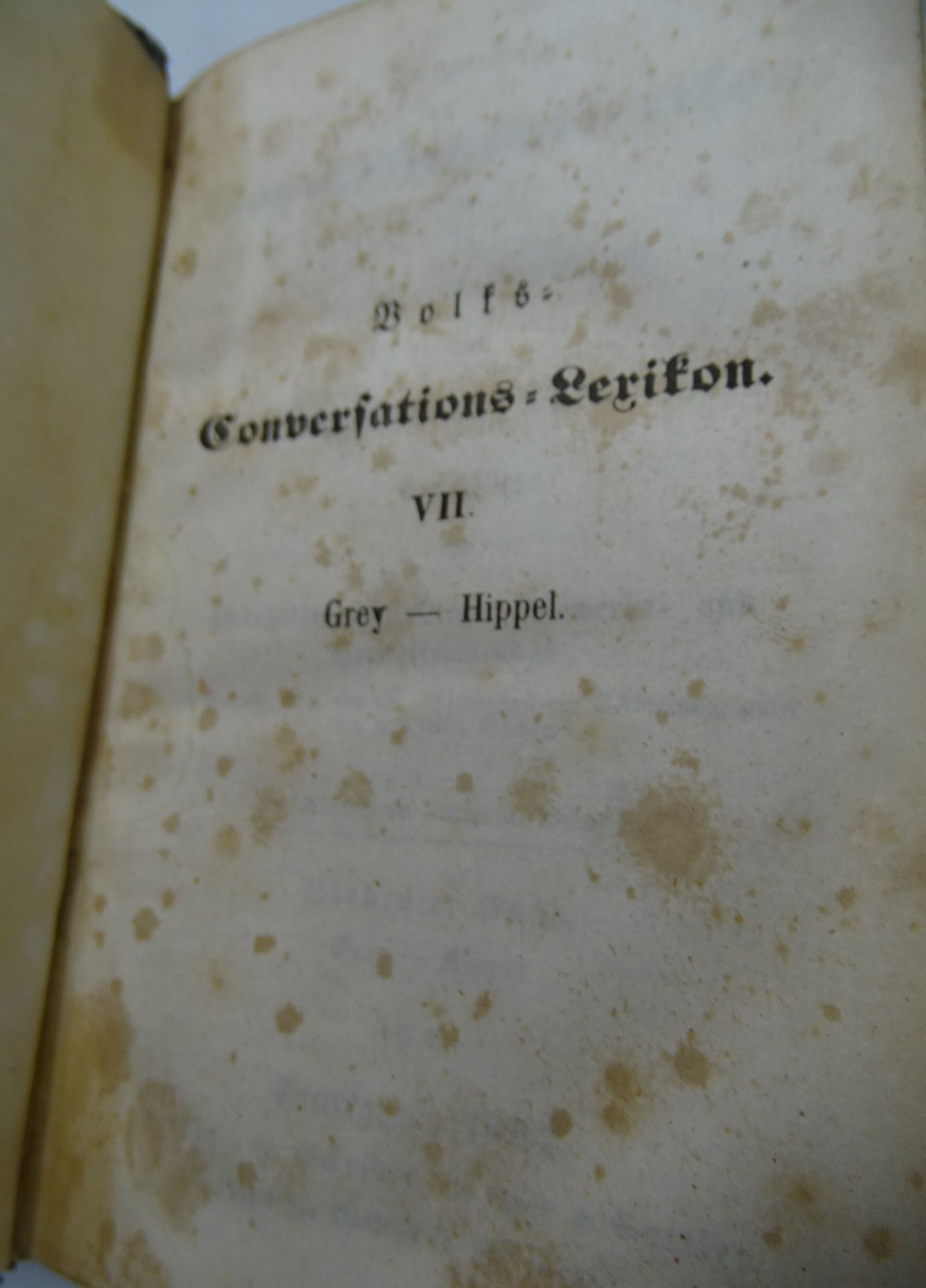 5 Bände Conservations-Lexicon,  1844, Lederrücken tw. beschädigt, 13,5x9 cm - Bild 6 aus 9