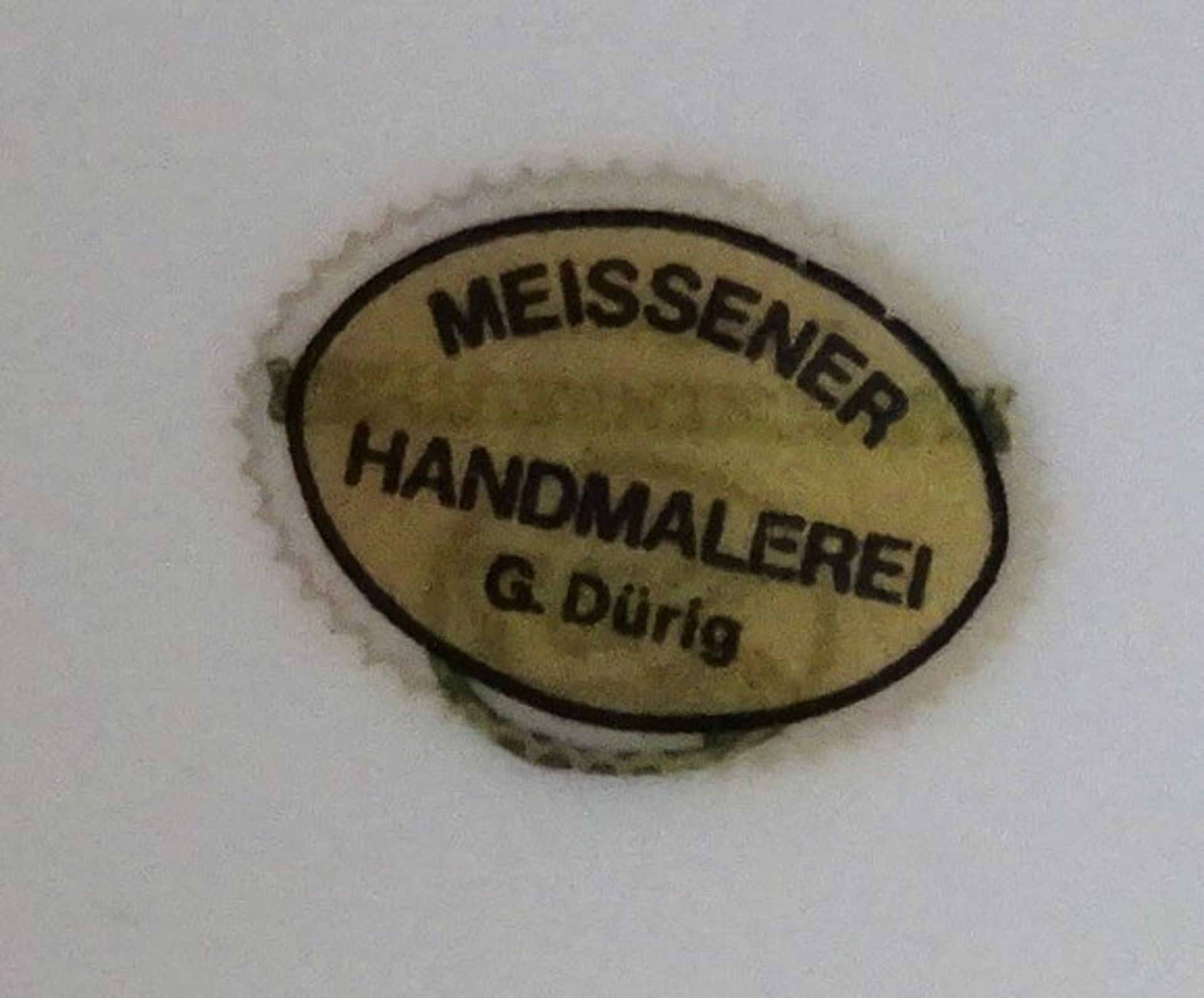 50 tg. Speiseservice, Meissener Handmalerei von G. Dürig, auf Hutschenreuther Weissporzellan,Form N - Bild 7 aus 8