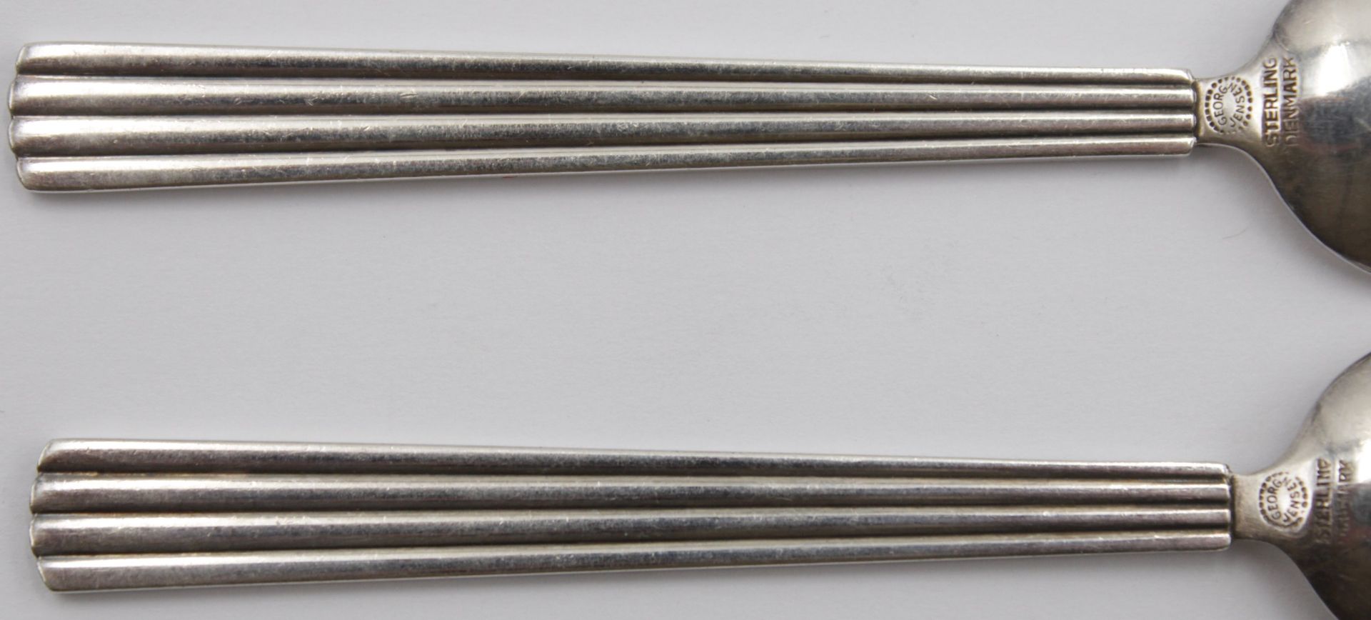 2x Mokkalöffel,Georg Jensen, Bernadotte, Sterling, 24,8gr., L.-10cm. - Image 3 of 3