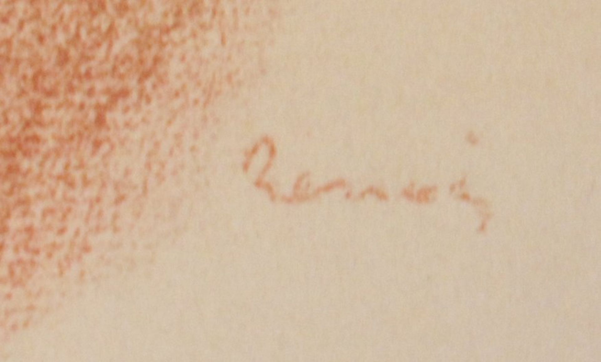 Druck Renoir, Dame mit Apfel, ungerahmt, BG 40 x 30cm. - Bild 3 aus 4