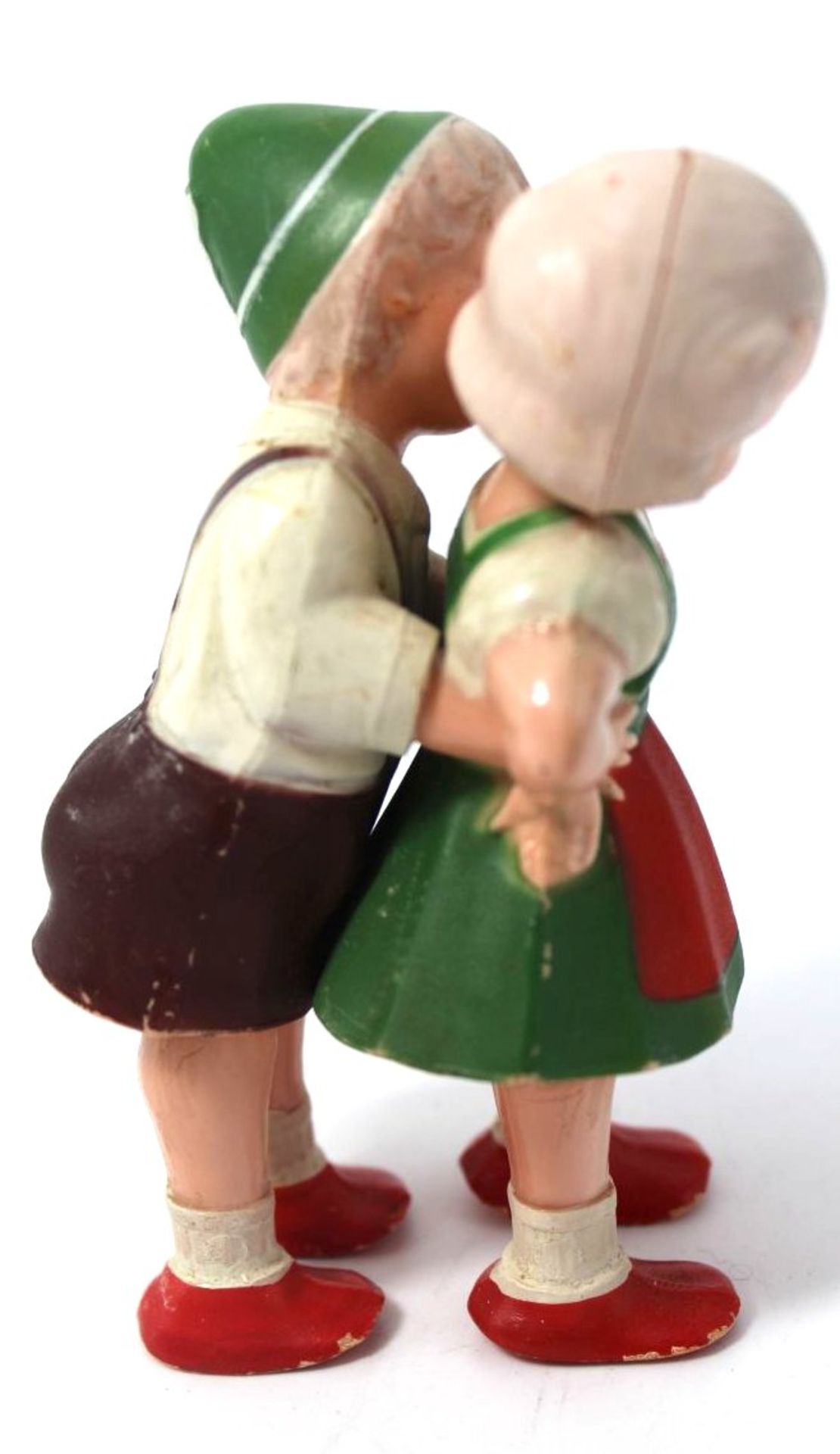 Laufpuppenpaar "Vroni und Toni" von Schildkröt, Celluloid um 1940/50, H-11 cm - Bild 2 aus 4