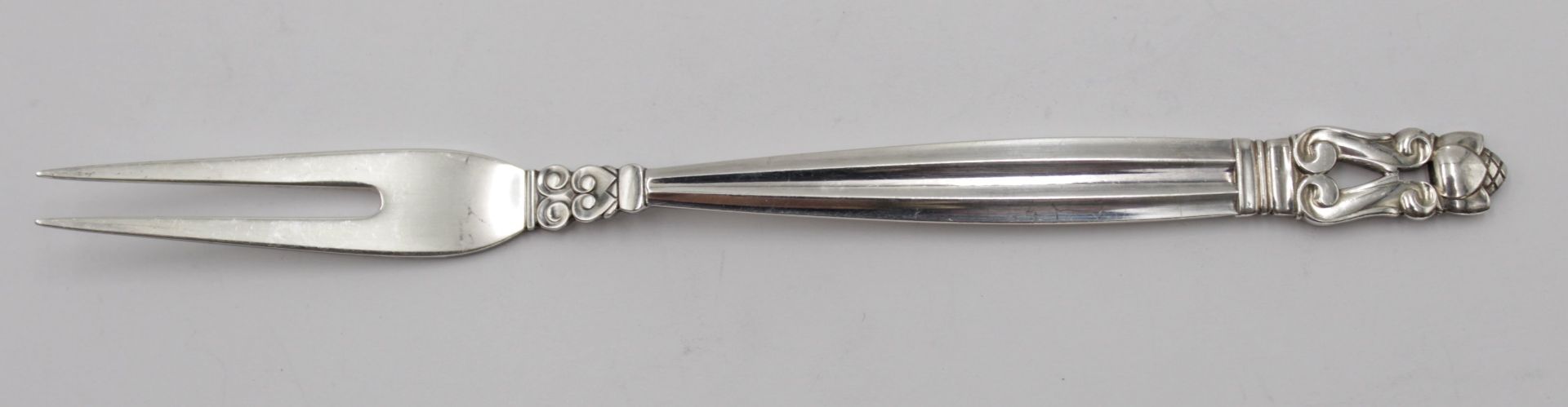 Fleischgabel, Georg Jensen, 26,4gr., L-16,8cm.