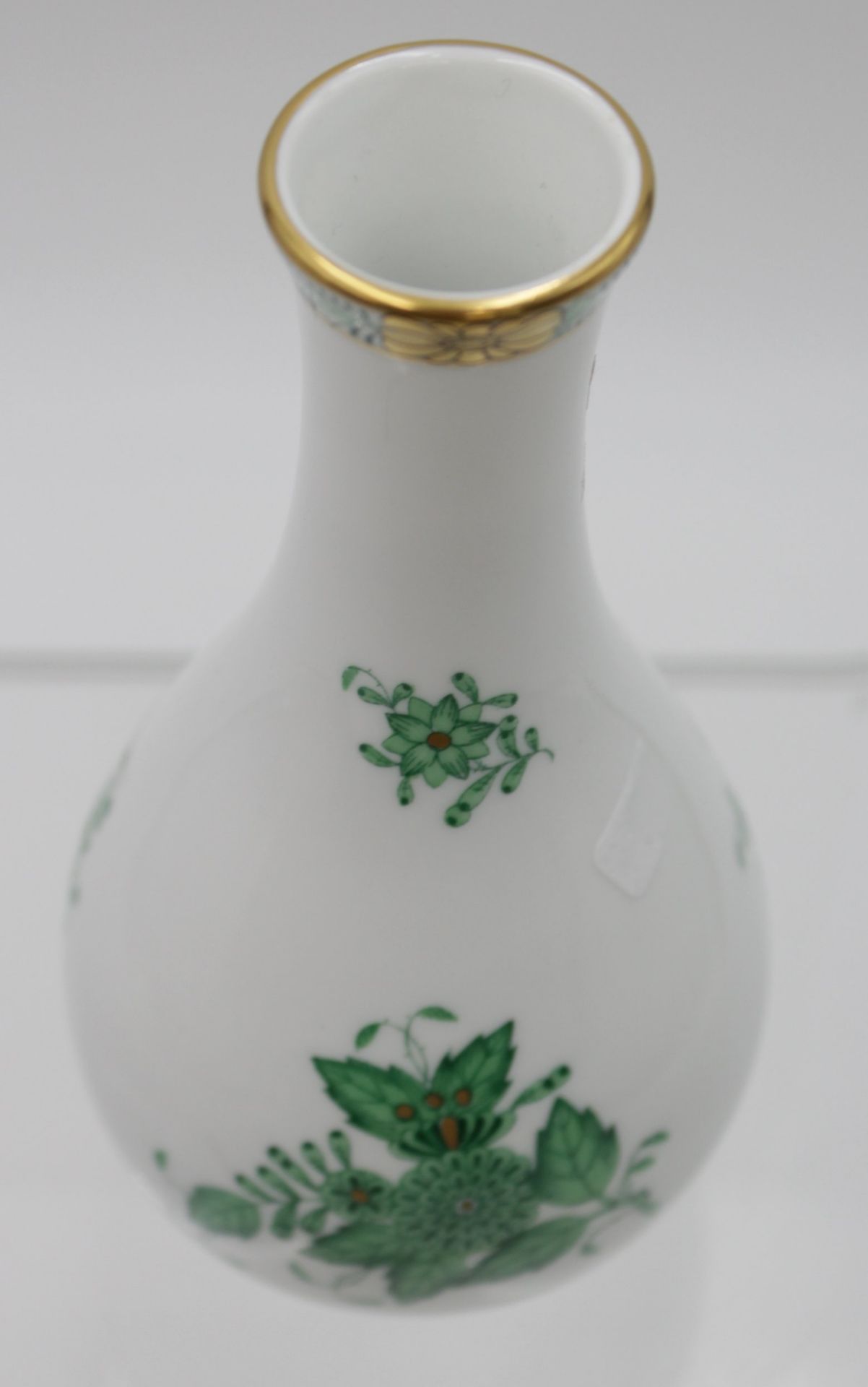 kl. Vase, Herend, Aopnyi grün, ca. H-18cm. - Image 2 of 4