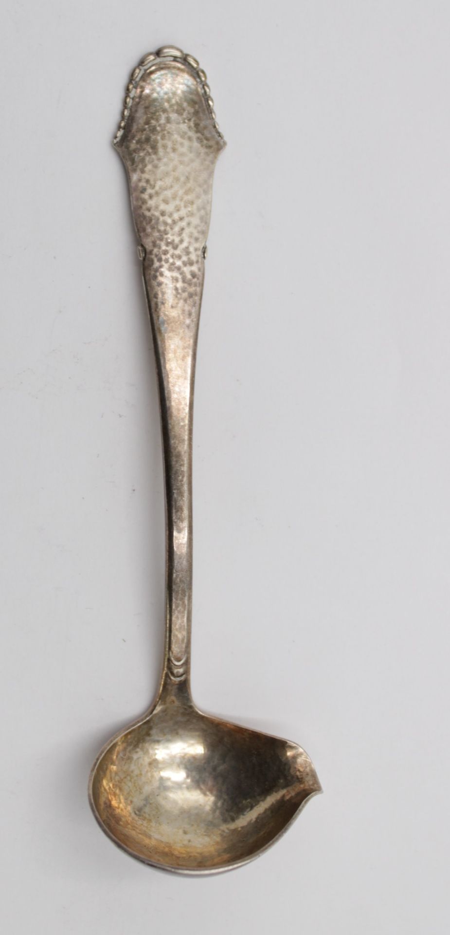 kl. Saucenkelle, Silber, Dänemark 1928, Hammerschlag, 20gr., L-13cm.