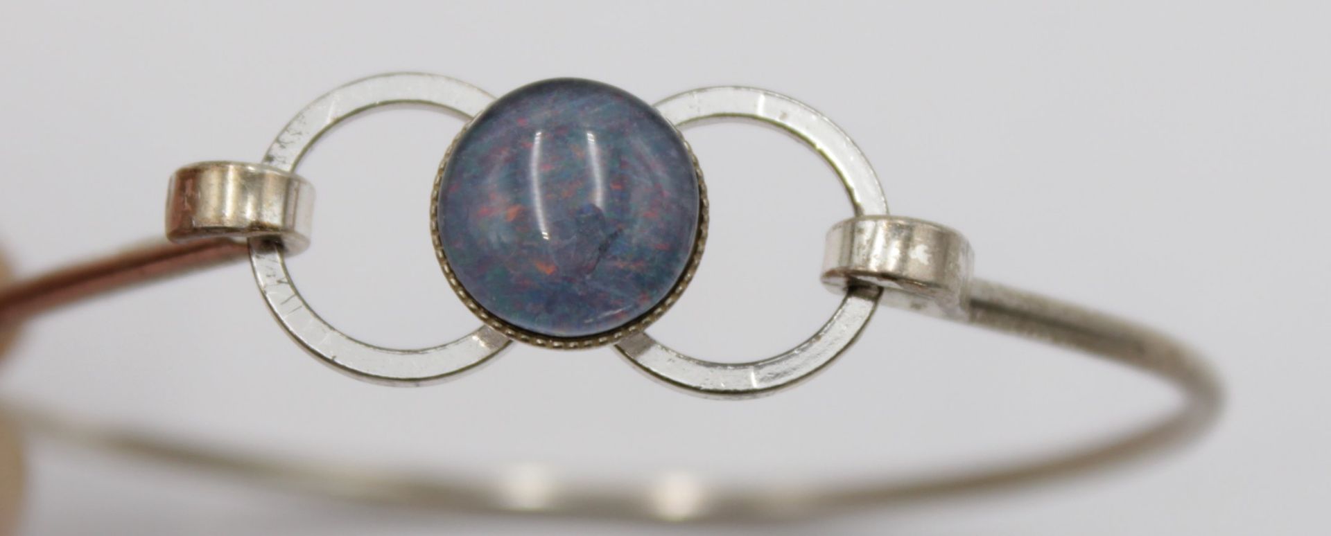 Armspange in 925er Silber mit Opal, ca. D-5,5cm, 7,4gr. - Image 2 of 4