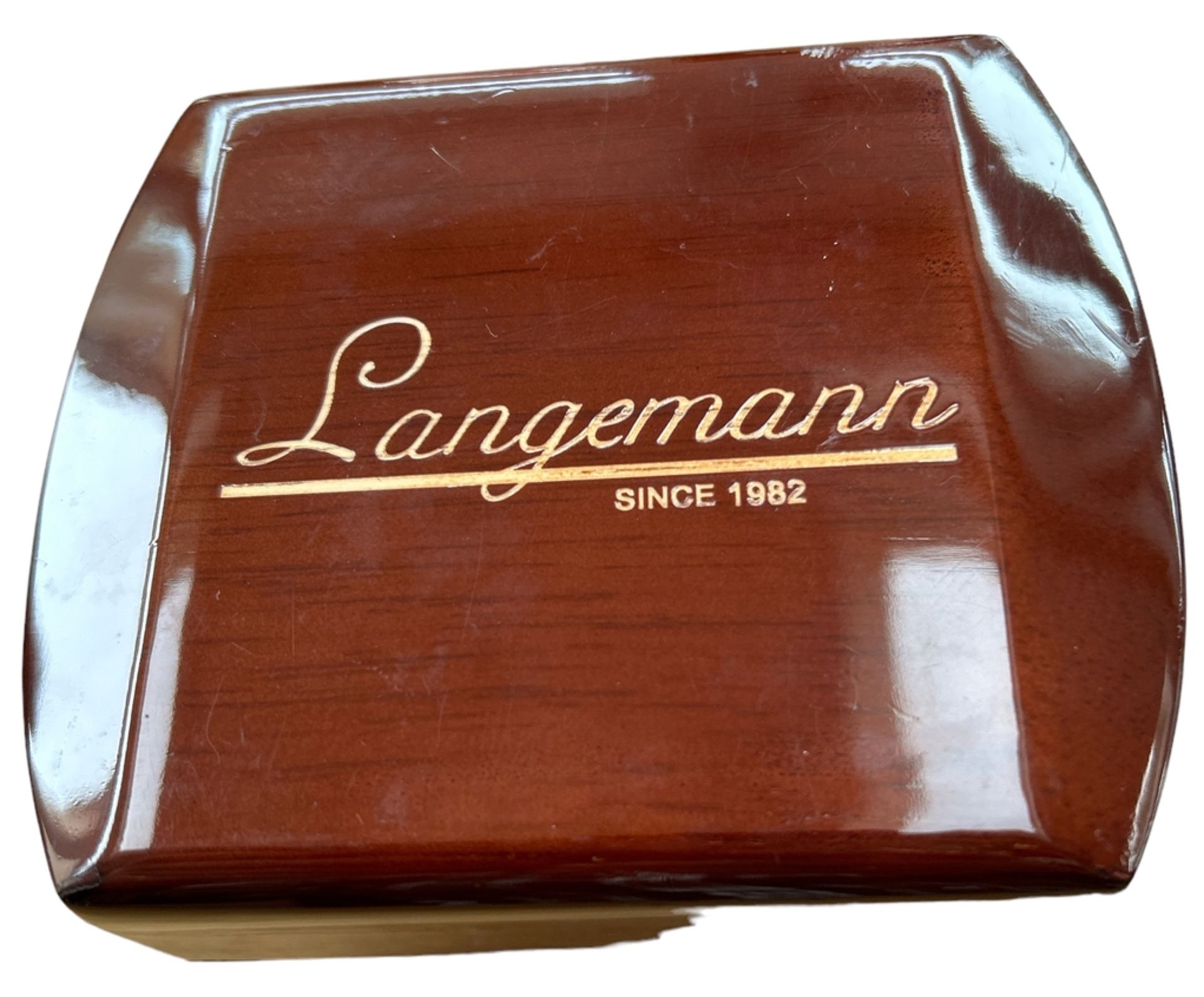 Langemann Autonatic Herrenarmbanduhr, neuwertig in Holzkasten, Werk läuft, mit Garantiekarte - Bild 3 aus 4