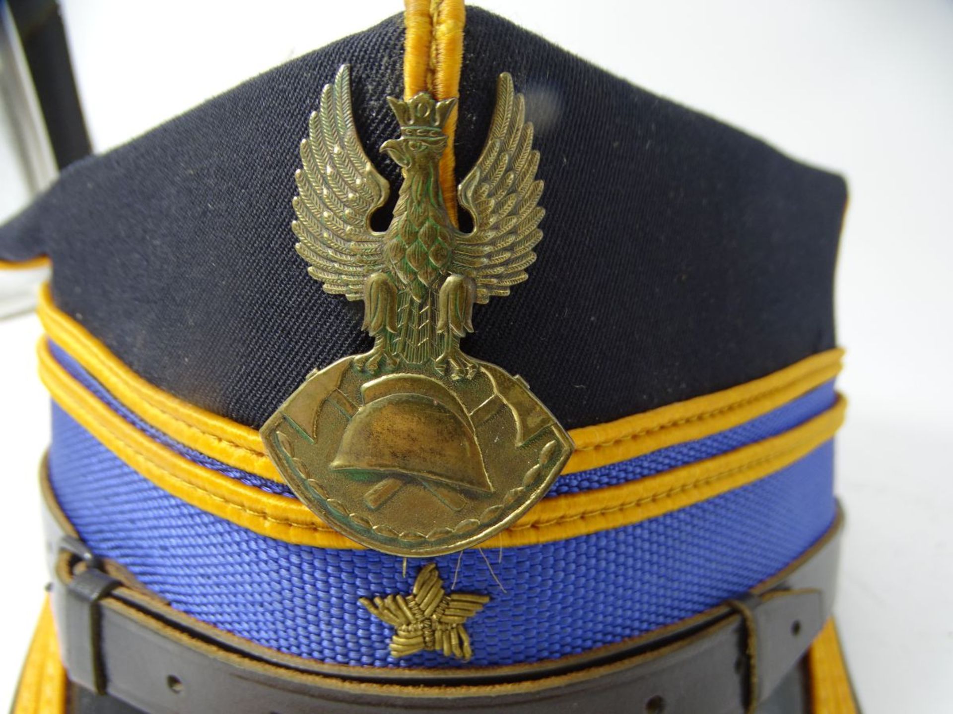 polnische Feuerwehrmütze eines Offiziers (Brigadier der Berufsfeuerwehr), entspricht dem Dienstgrad - Bild 2 aus 5