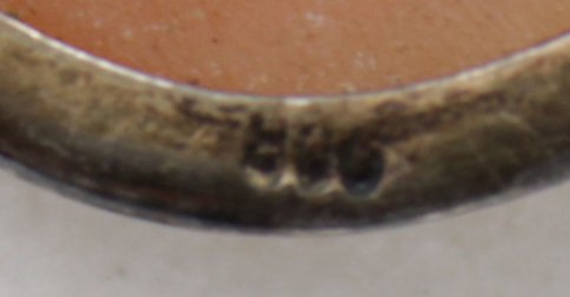 ältere Gemme, 835er Silber-Fassung, 4 x 2,7cm. - Bild 3 aus 3