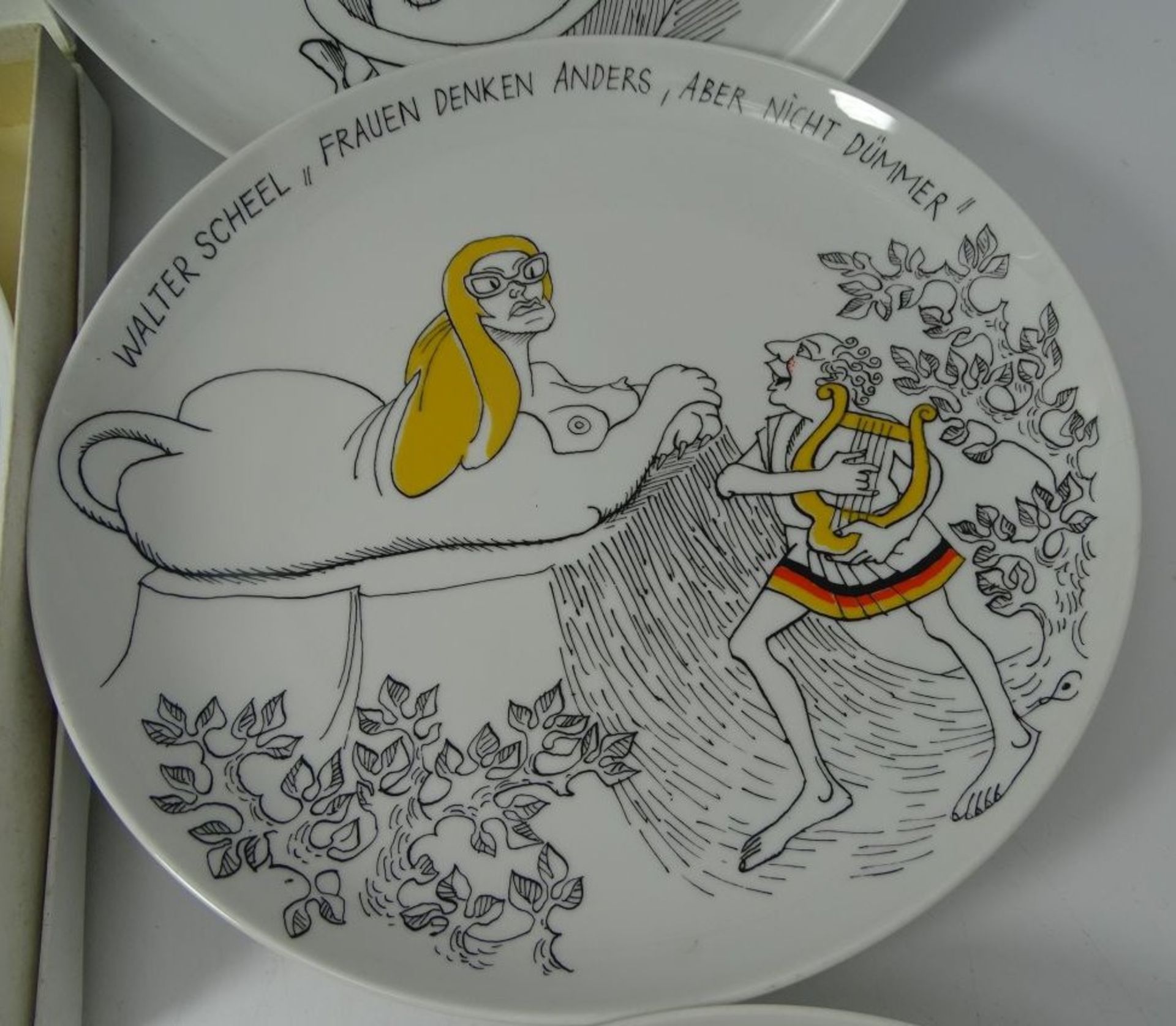 7x div. Satire Teller "Rosenthal" D-25,5 cm, 1x mit OVP - Bild 5 aus 8