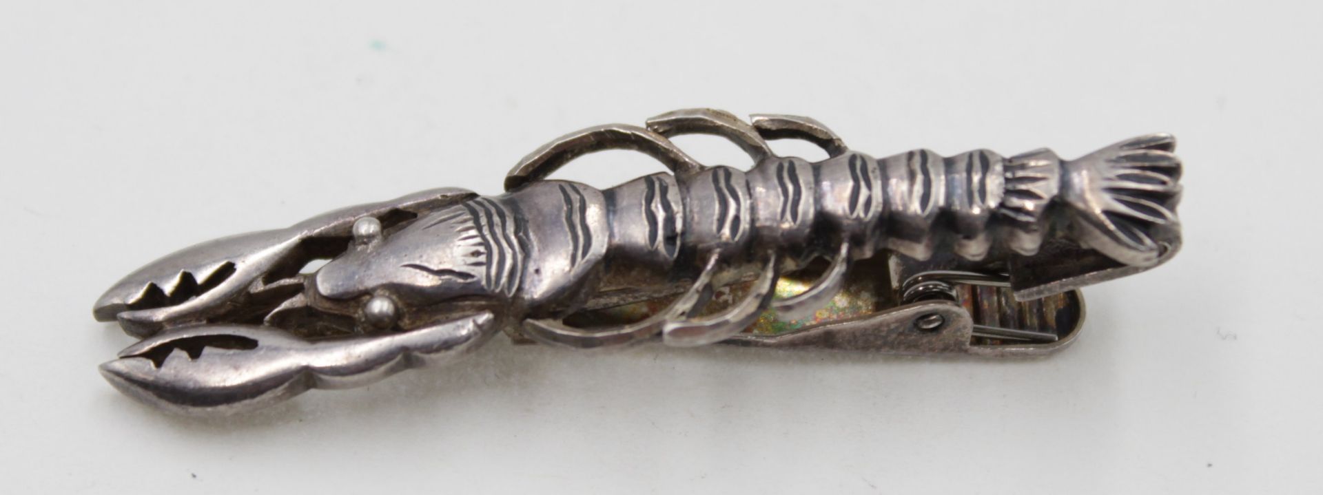 Kravattenklammer o.ä., Hummerform, 925er Silber, 12,9gr. , L-5,8cm.