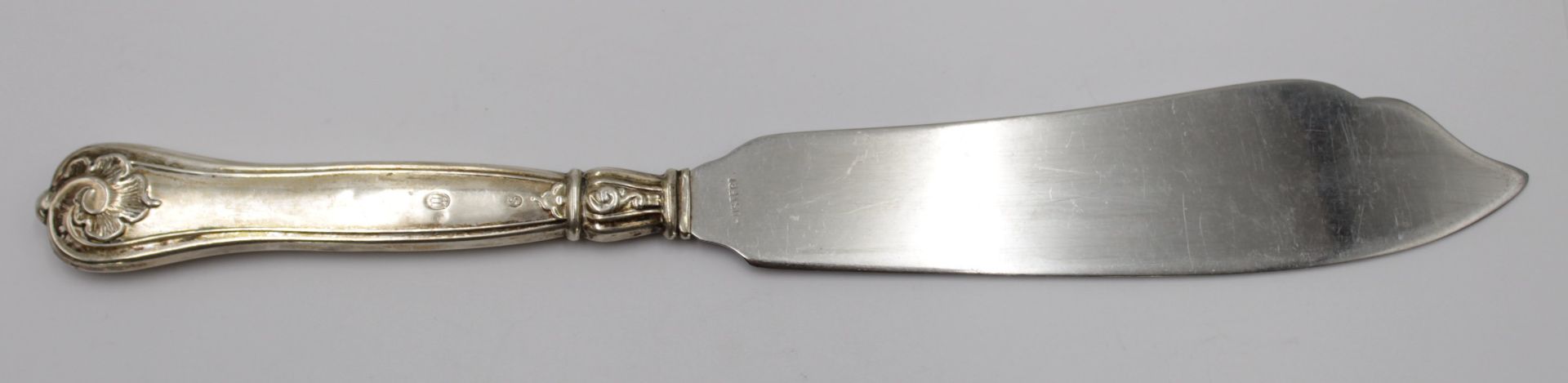 Tortenmesser, Silbergriff, Dänemark 1949, L-26,5cm - Image 3 of 4