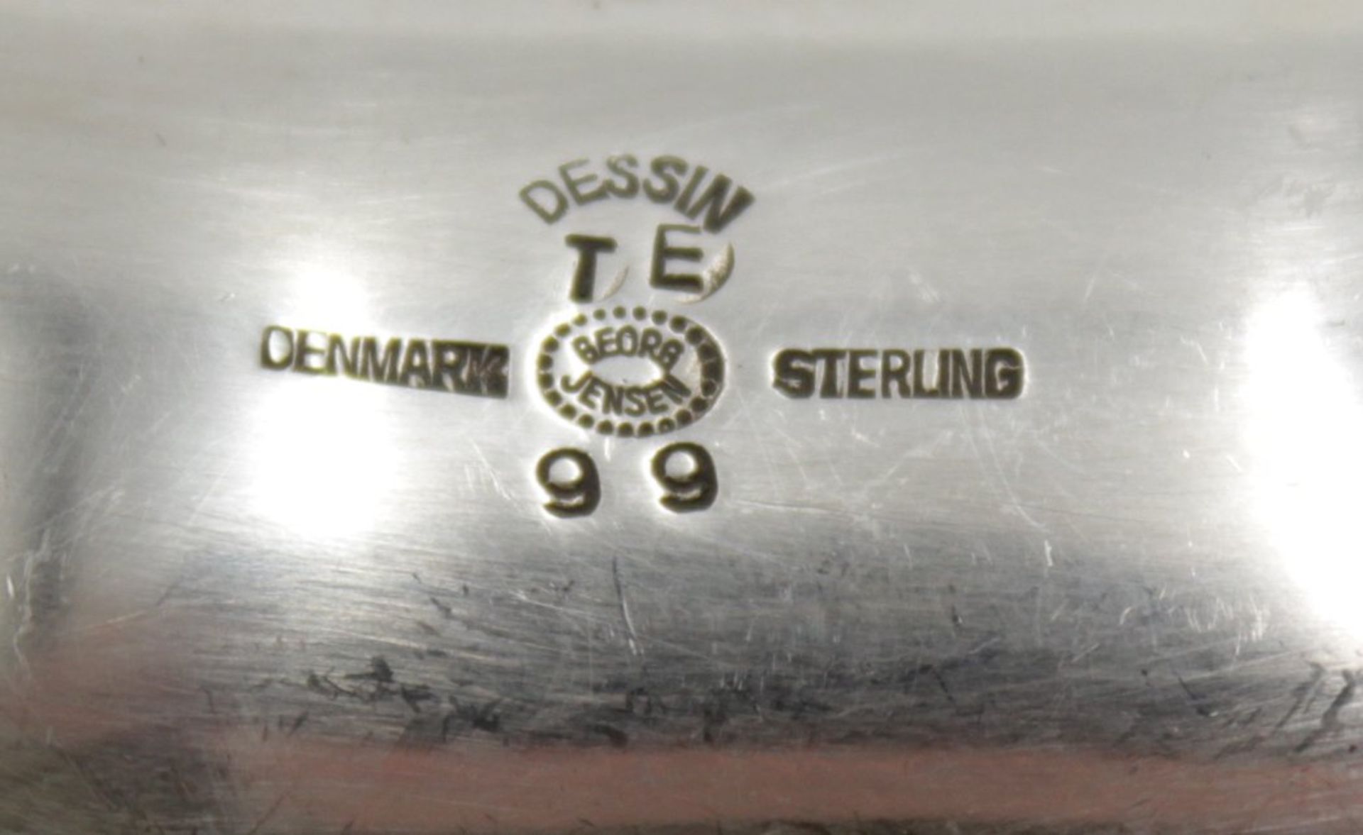 Serviettenring, Georg Jesnen, Sterling, Nr. 99, 36,25gr., 5,3 x 3,2cm. - Bild 3 aus 3