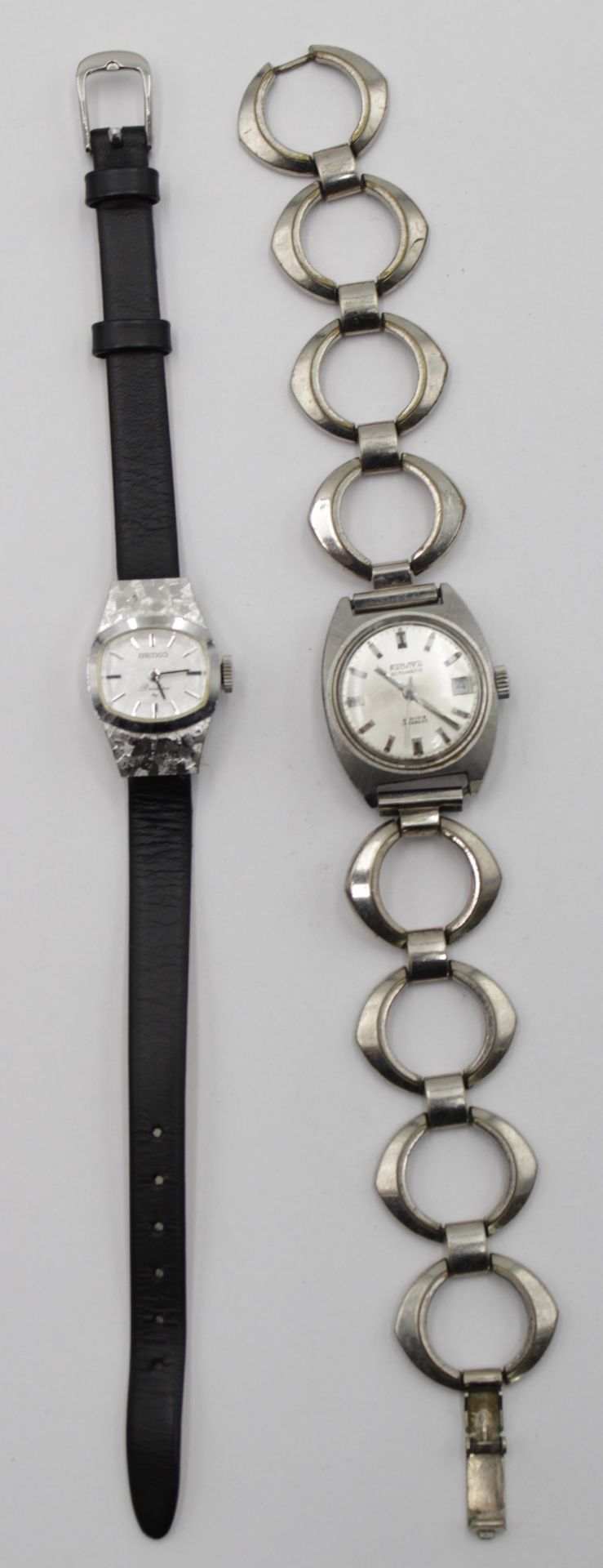 2x Damen-Armbanduhren, Seiko u. Provita, 1x Automatic läuft nur kurz an (3sec.), ca. D-2,2cm u. 1,7