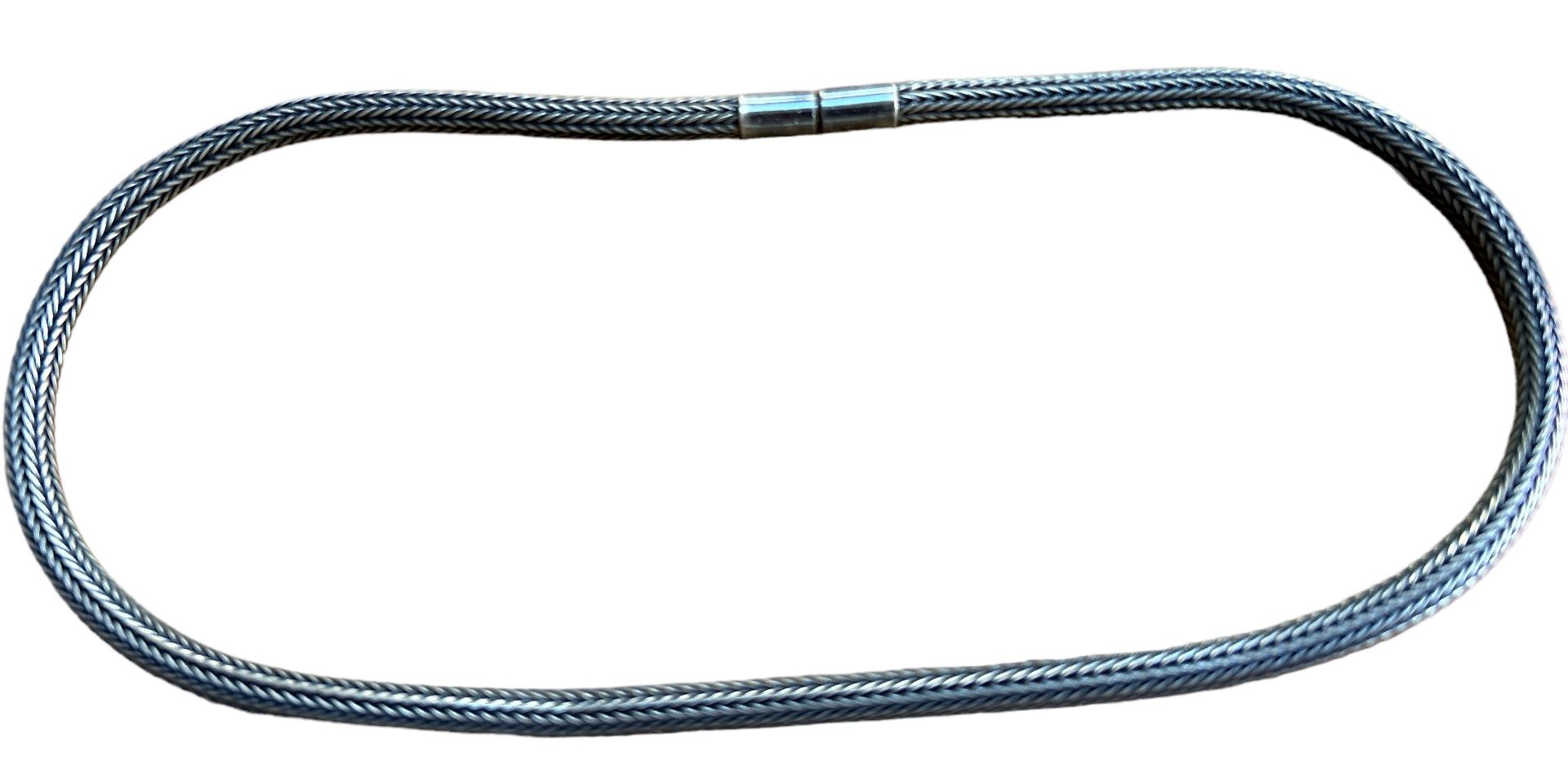 Silber-925- Halsband, L-42 cm, 32 gr. - Bild 2 aus 2