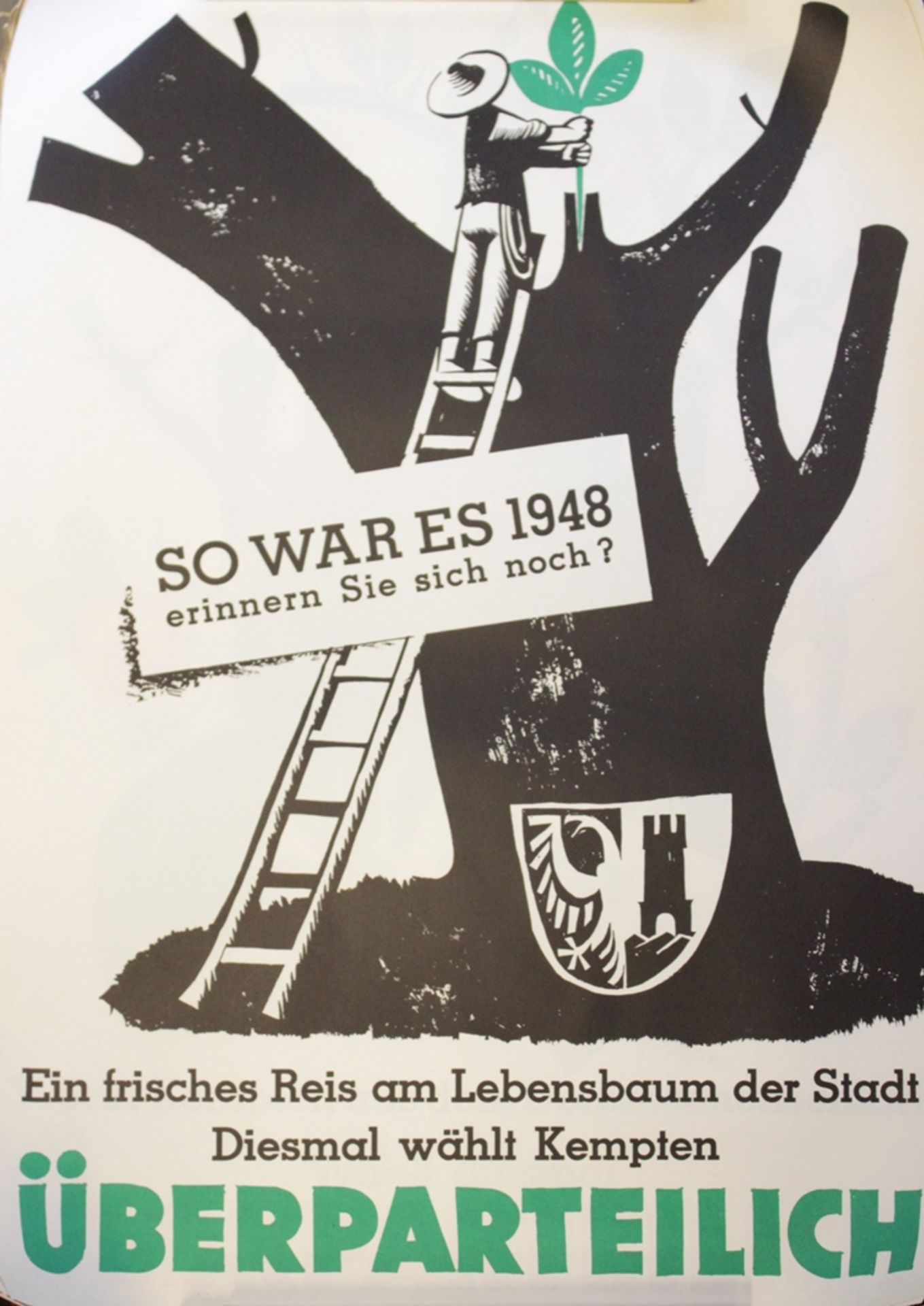 4x Wahl-Plakate,  Entw. Franz Weiss, ungerahmt, je ca. BG 60 x 42cm. - Bild 2 aus 3