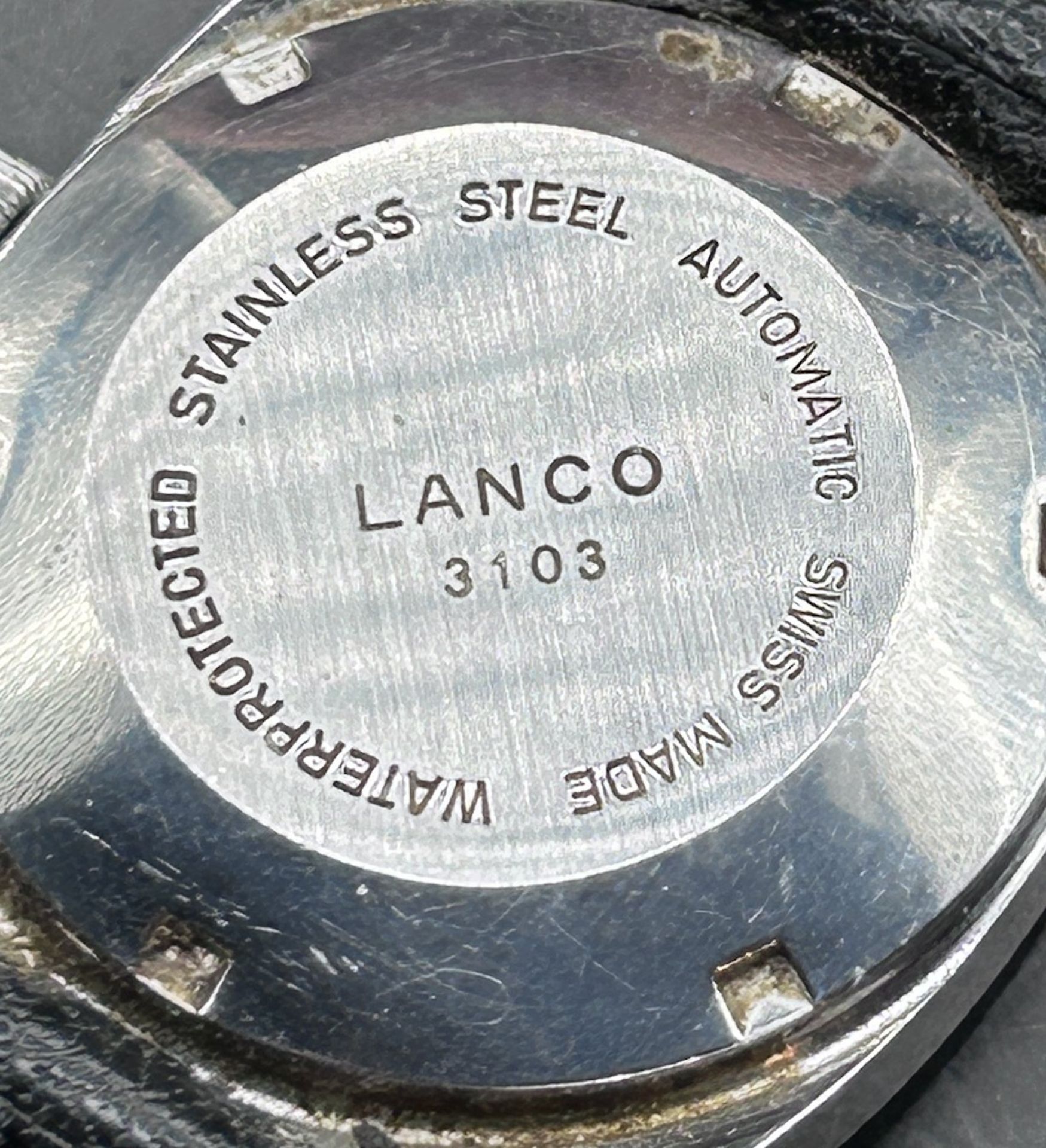 HAU "Lanco" Automatic 3103, Werk läuft, Glas zerkratzt - Image 3 of 3