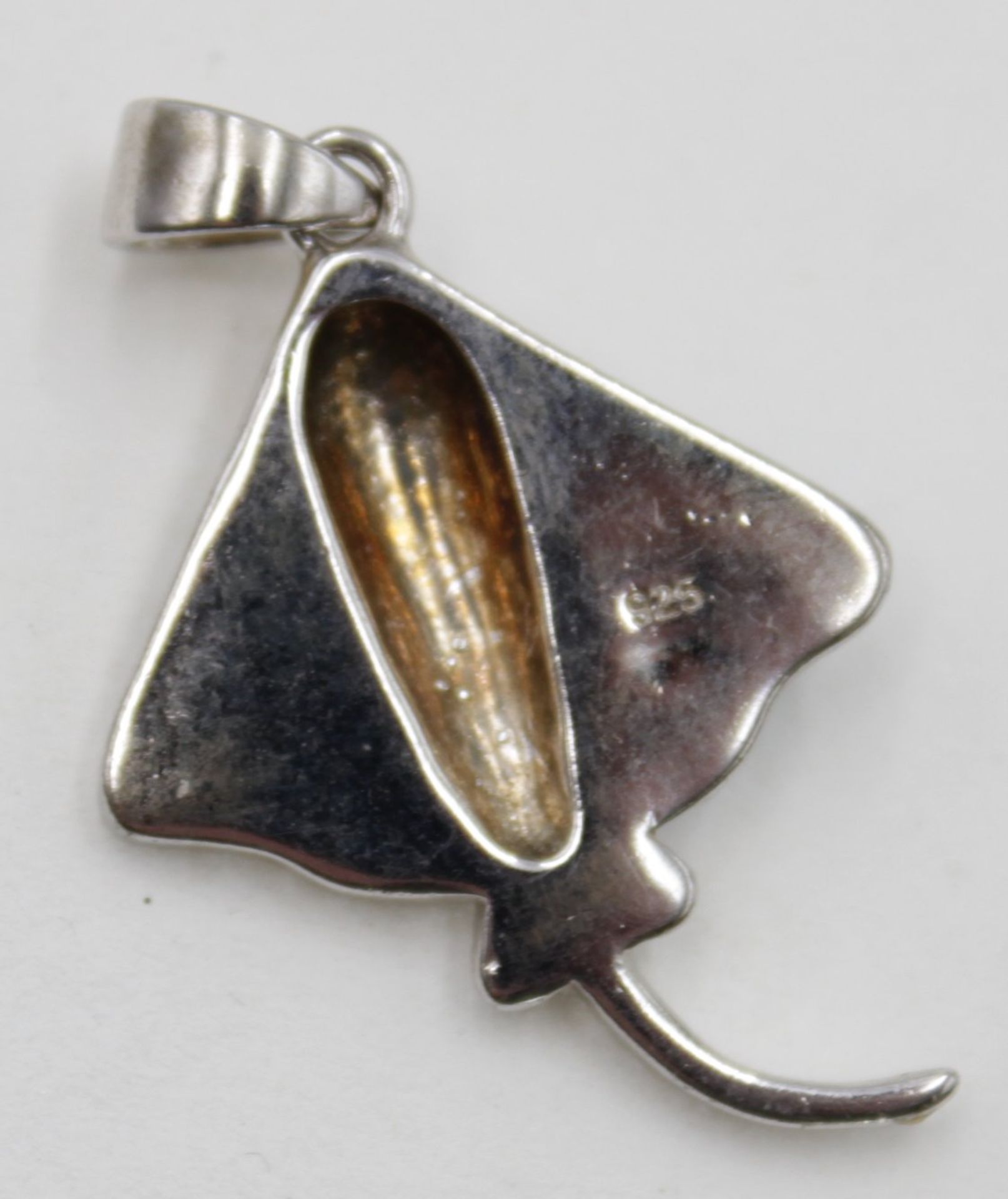 Anhänger in Form eines Fliegenden Fisches aus 925 Silber mit Opal . - Bild 2 aus 2