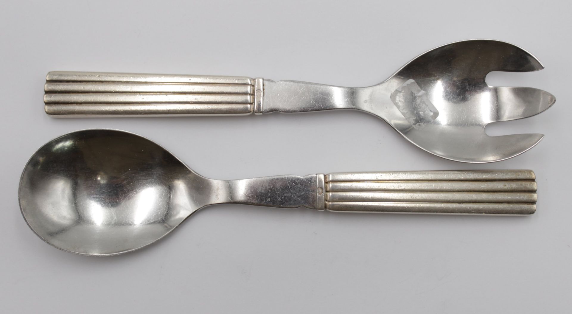 Salatbesteck, Georg Jensen, Bernadotte, Sterlinggriffe, ca. L-19cm.