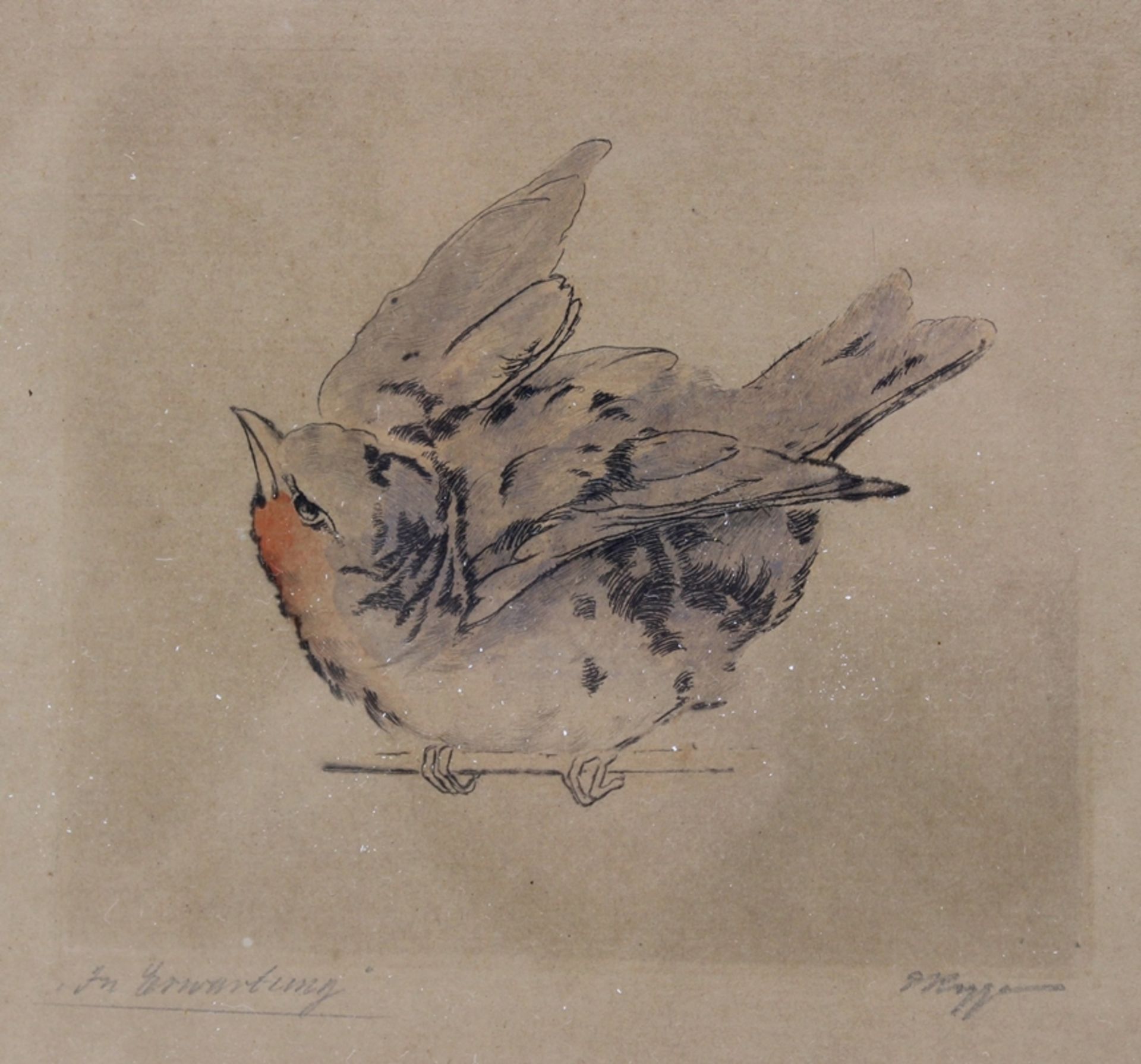 Emy ROGGE (1866-1959), In erwartung, Farbradierung, ger./Glas, RG 18 x 23cm. - Image 2 of 3