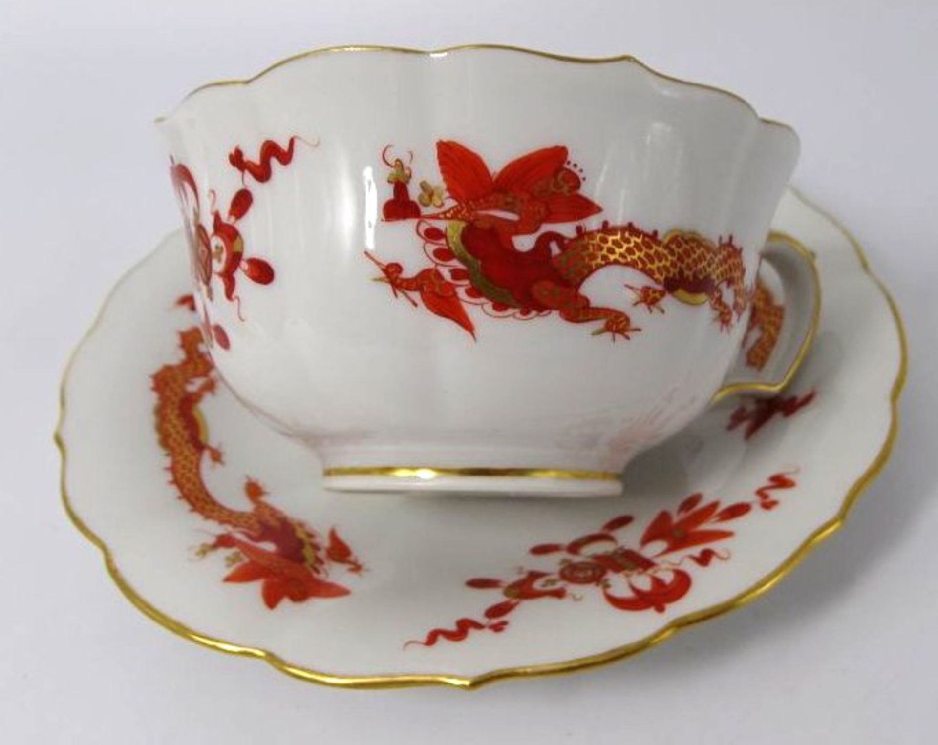 Kaffeegedeck "Meissen" roter Drache, 1.Wahl - Image 3 of 5