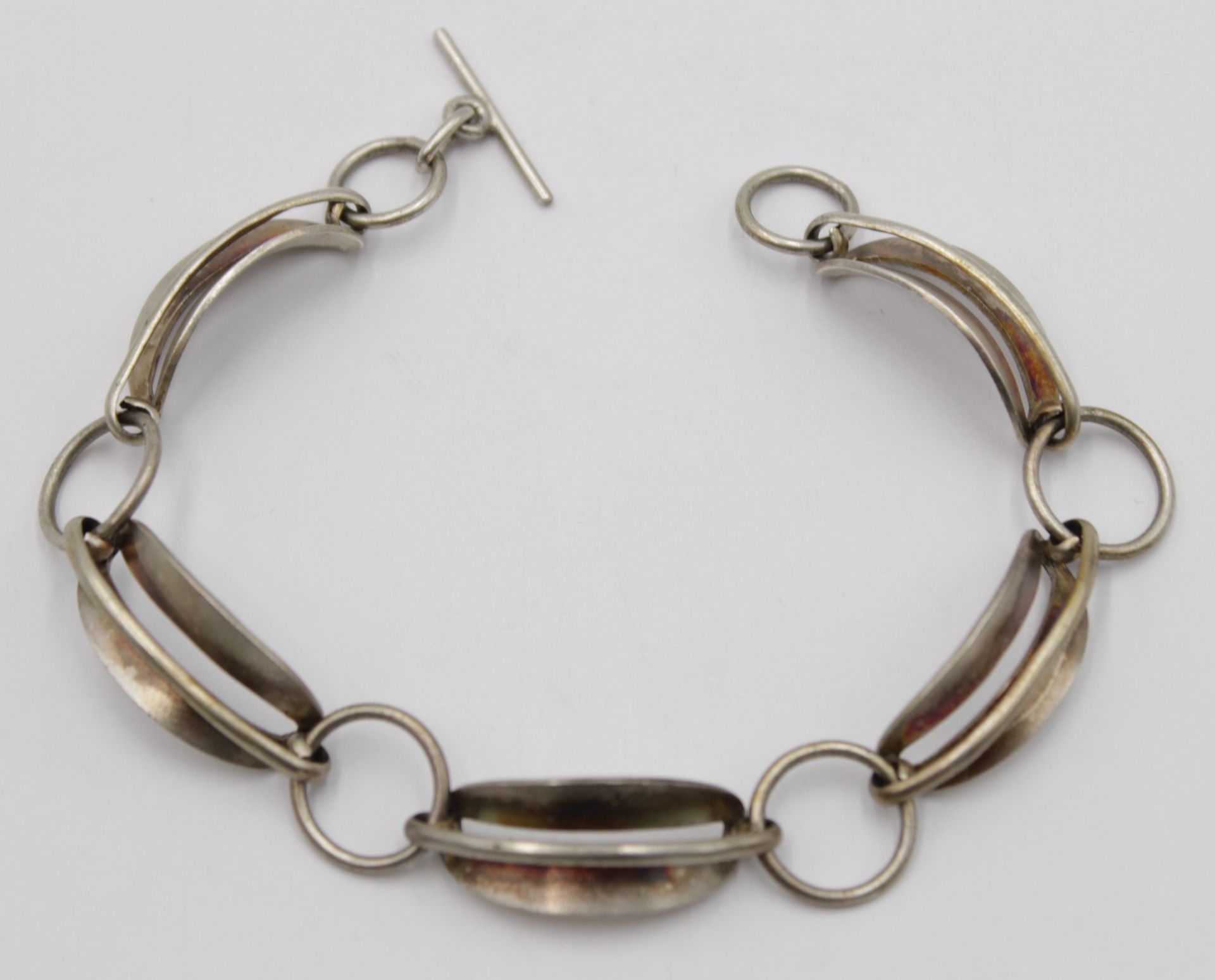 Armband, 900er Silber, 13,5gr., Handarbeit, L-19,5cm.