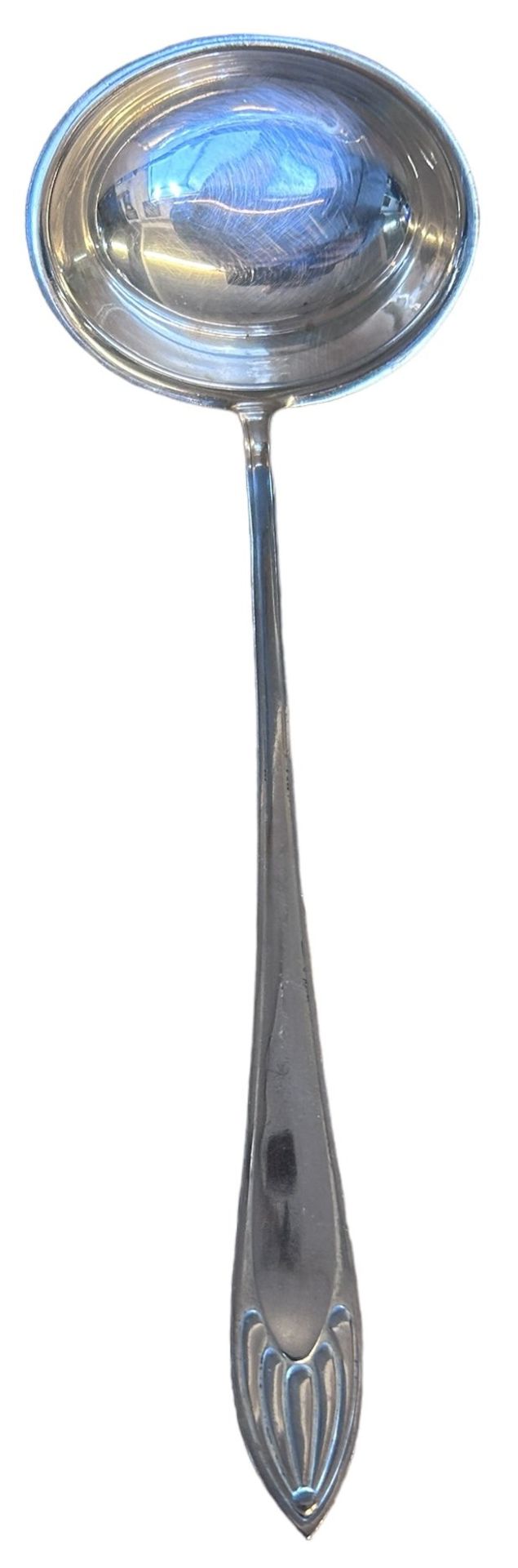 gr. Suppenkelle, versilbert, L-33 cm