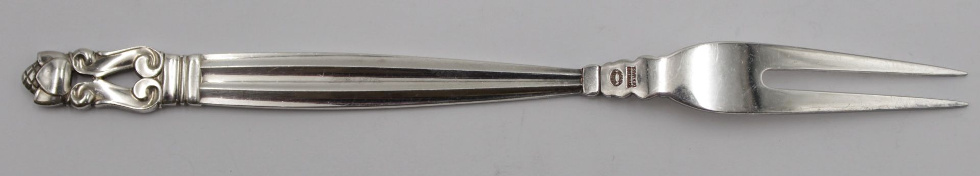 Fleischgabel, Georg Jensen, 26,4gr., L-16,8cm. - Bild 3 aus 4