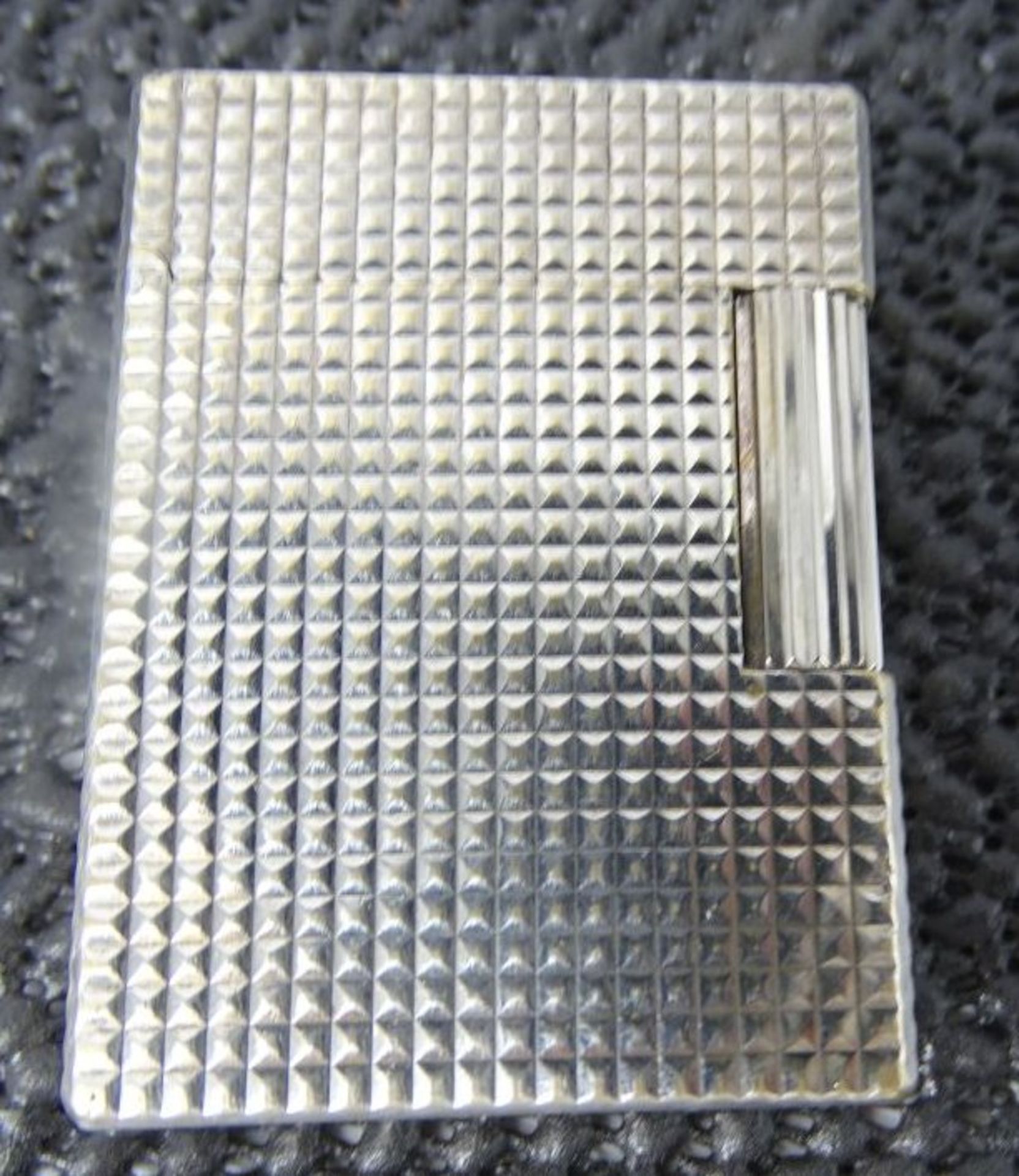 Dupont Feuerzeug, Silberfarben, funktionstüchtig, 5x3,5 cm - Bild 2 aus 7