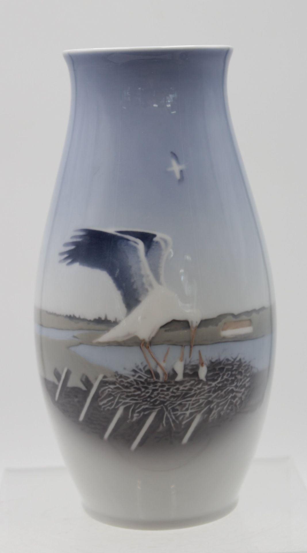 Vase, Bing & Gröndahl, Storchennest, Unterglasur, H-21,2cm.