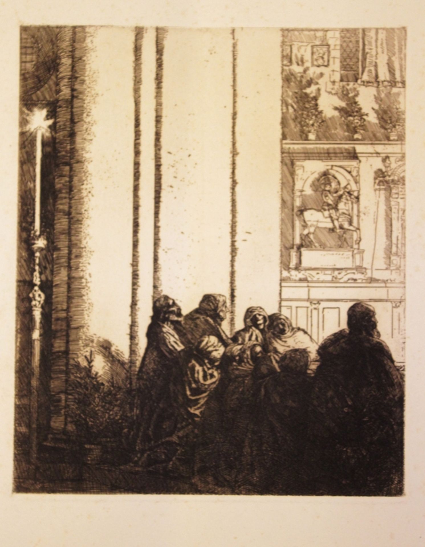 Charles HOLROYD (1861-1917), Mitternachs-Gottesdienst, Radierung, von fremder Hand betitelt, ungera - Image 2 of 3