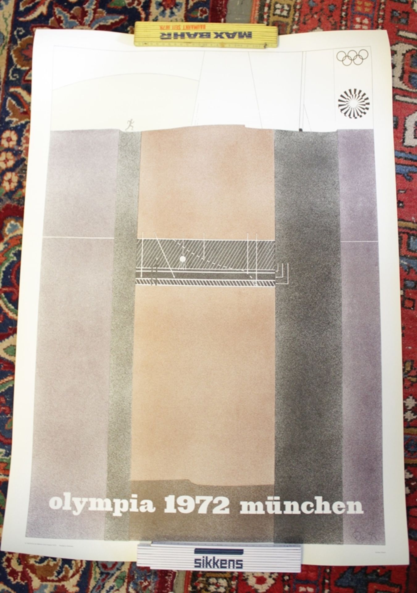 gr. Plakat zur Olympiade 1972, ungerahmt, ca. BG 84 x 59,5cm