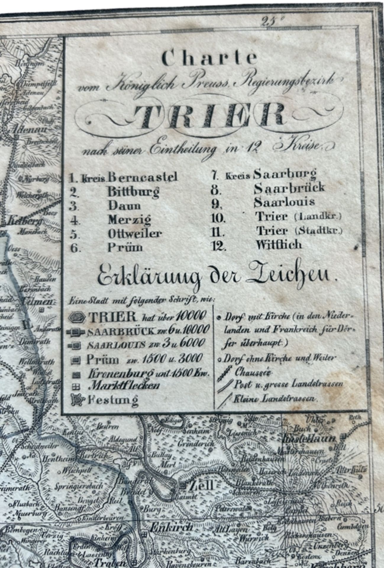24 Kreiskarten der kgl. preussischen Kreise, gebunden um 1840, 43x37 cm, mit Königsberg, Breslau, P - Bild 2 aus 9