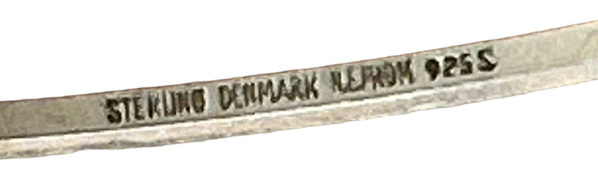 Silber-925-  Collier mit 4 Amethysten, N.E. From, Denmarkn (Nils Erik From)  L-ca. 46 cm,  Anhänger - Bild 3 aus 3