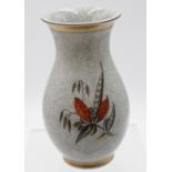 kl. Vase, Royal Copenhagen, Craquelée, Nr. 2782, florale Bemalung, H-18cm.