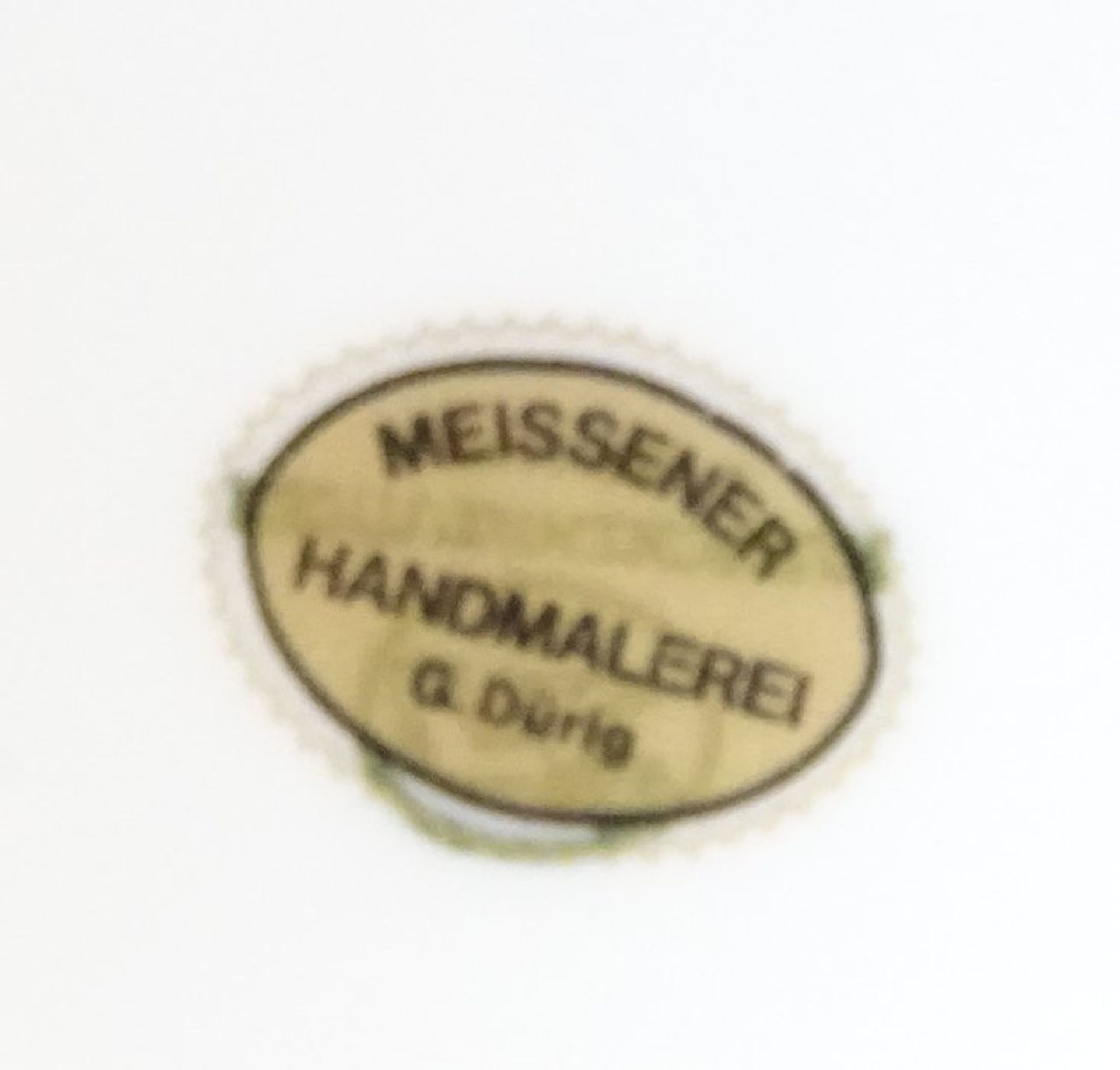 50 tg. Speiseservice, Meissener Handmalerei von G. Dürig, auf Hutschenreuther Weissporzellan,Form N - Bild 6 aus 8