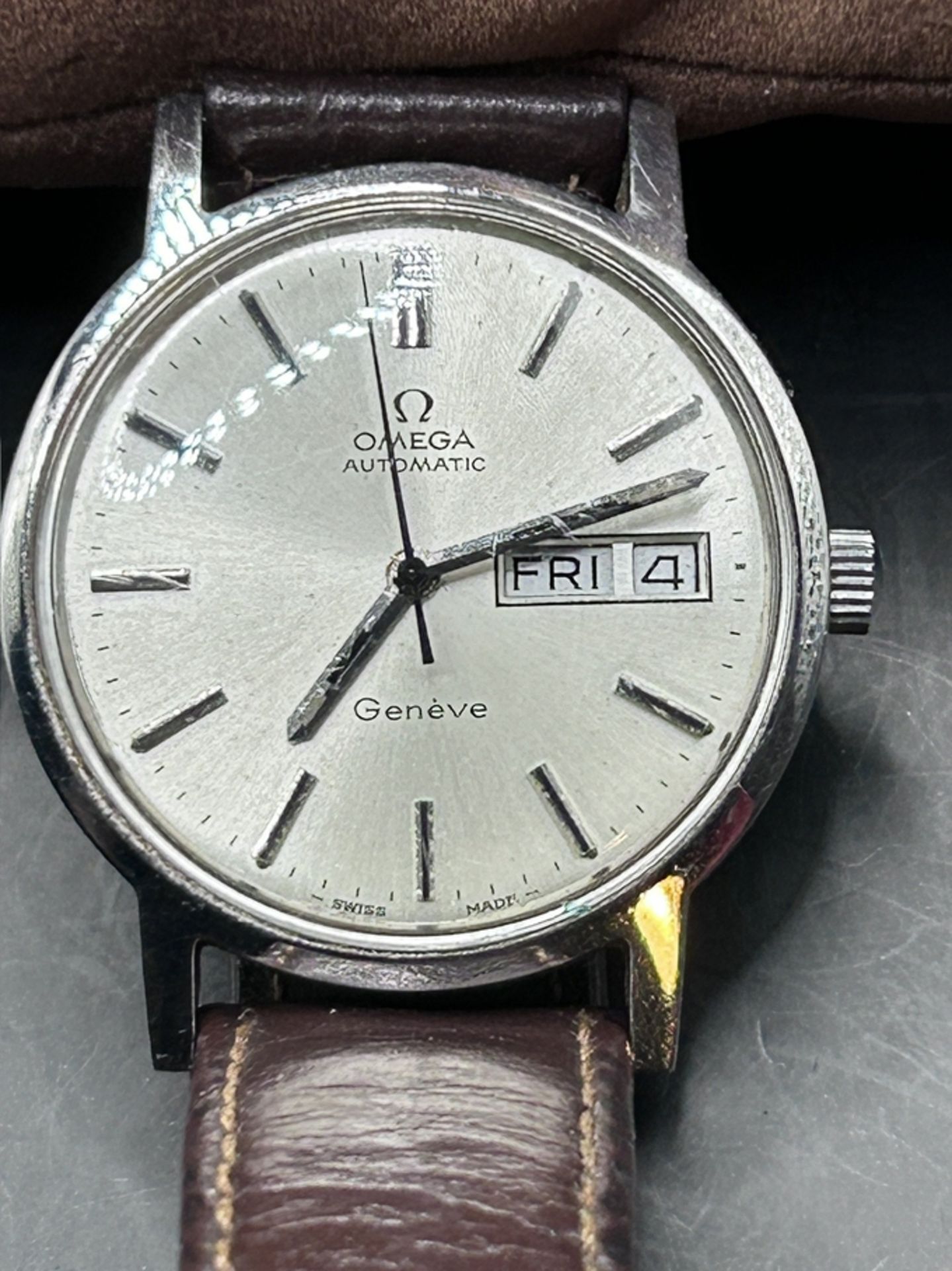 HAU "Omega" Geneve" Day Date, automatik, Werk läuft, leichte Tragespuren - Image 2 of 4