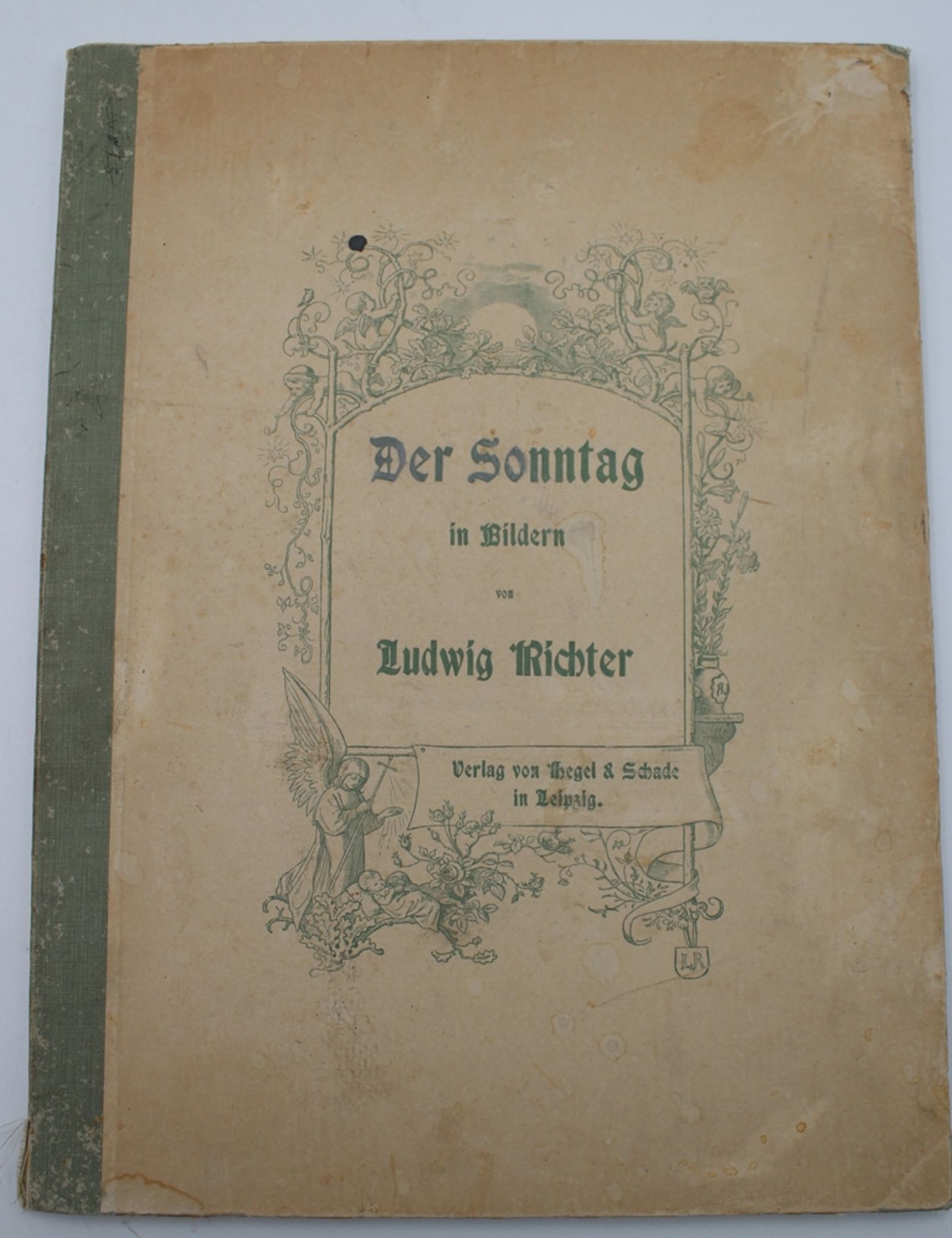 Mappenwerk Ludwig Richter, Der Sonntag in Bildern, 1 Blatt fehlt, Altersspuren.