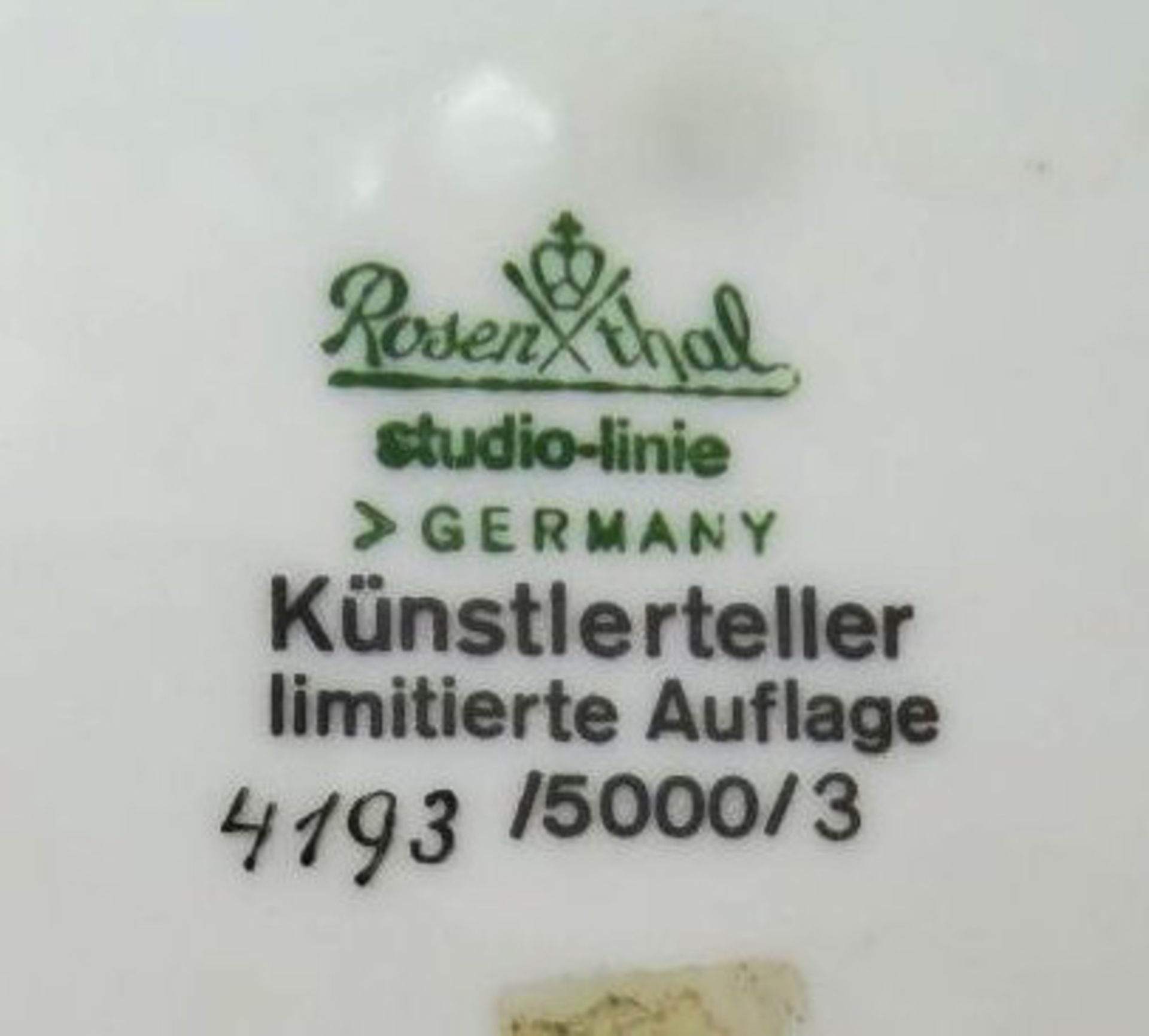 Rosenthal Künstlerteller Nr.3 in OVP, Eugen Gomringer, D-26 cm, limitierte Auflage - Image 4 of 4