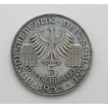 5 Mark, Deutschland, 1955, Ludwig Wilhelm Markgraf von Baden, Prägemarke G , 11gr., D-2,9cm.